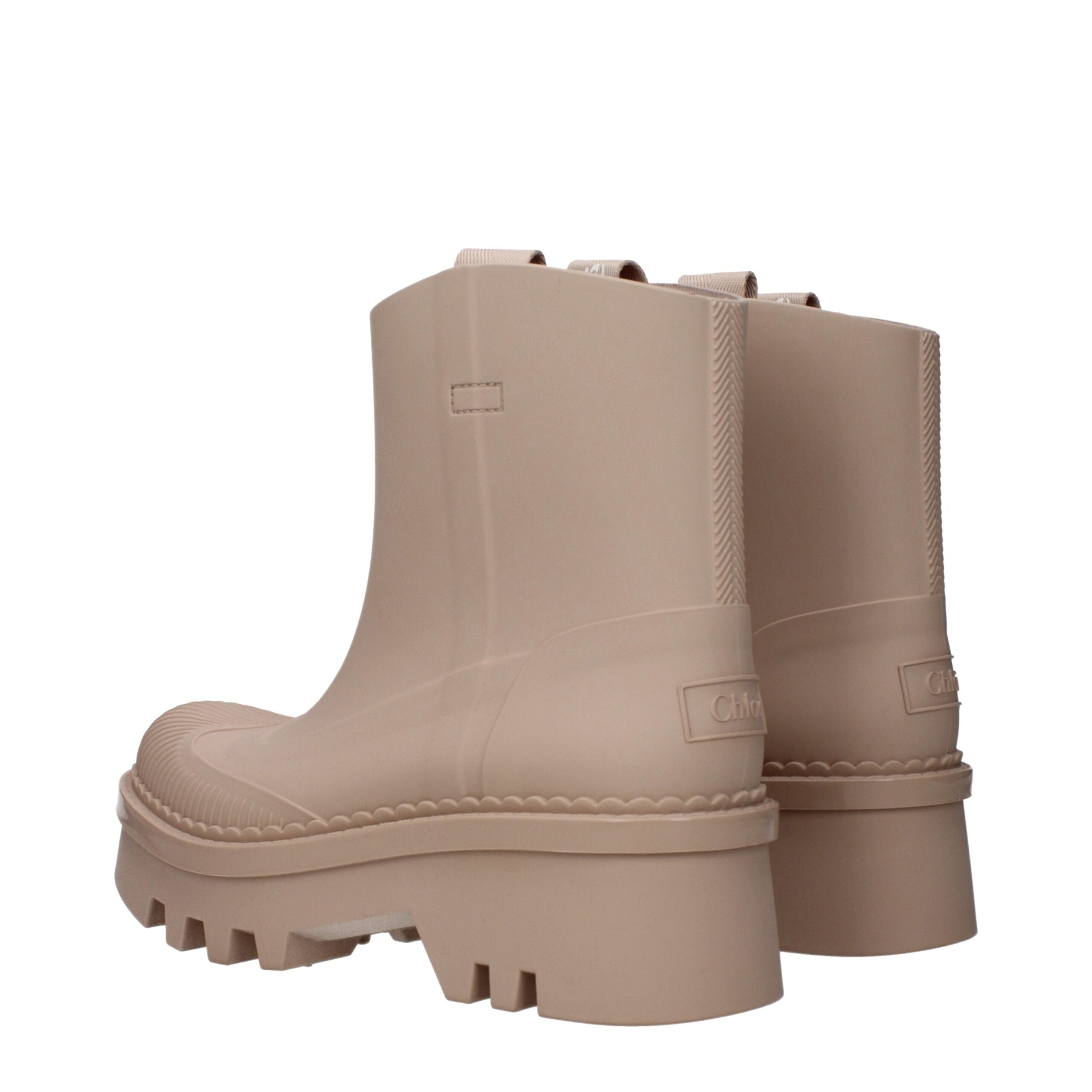 Chloé Pink Cotton Ankle Boots Chloé