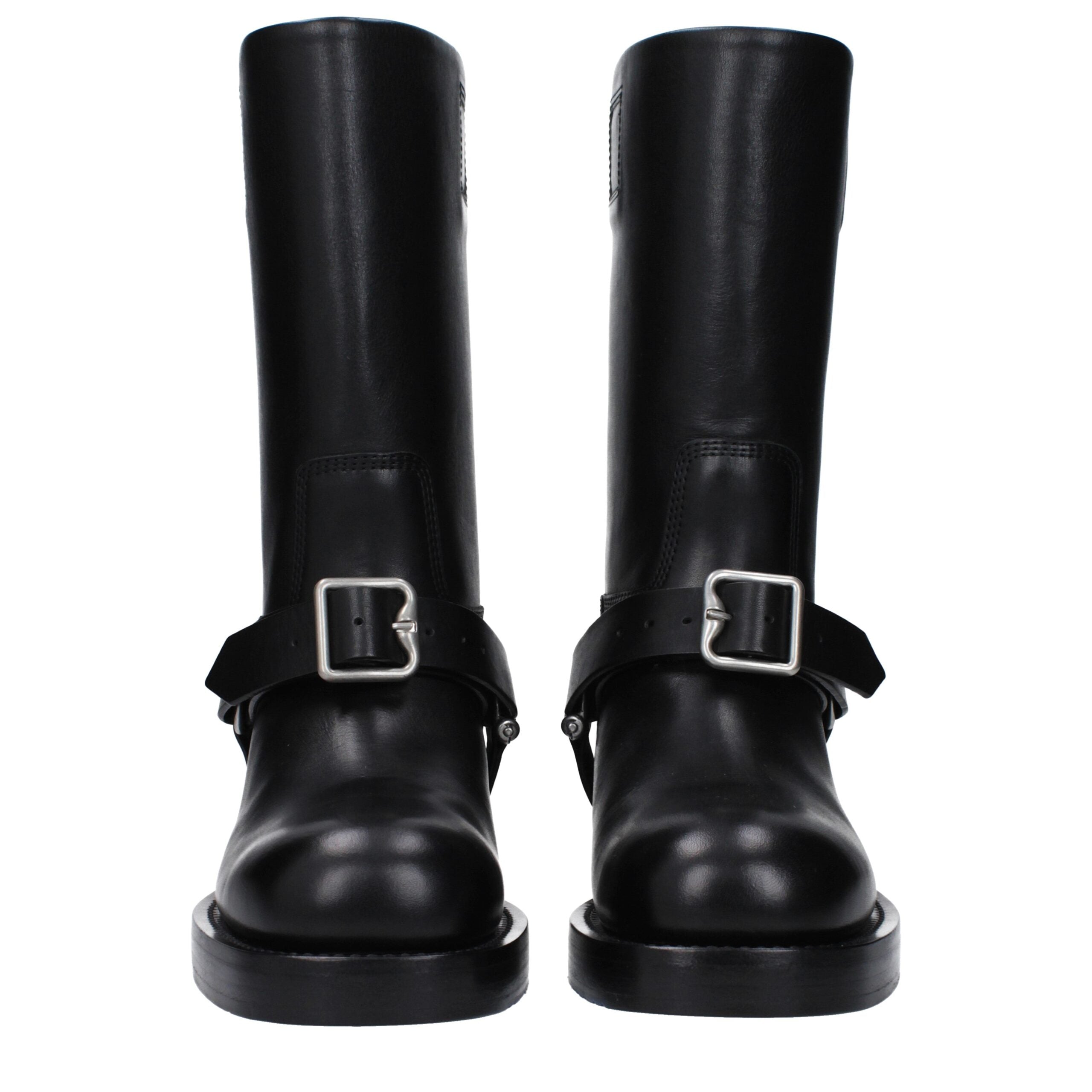 Burberry Black Leather Boots Burberry