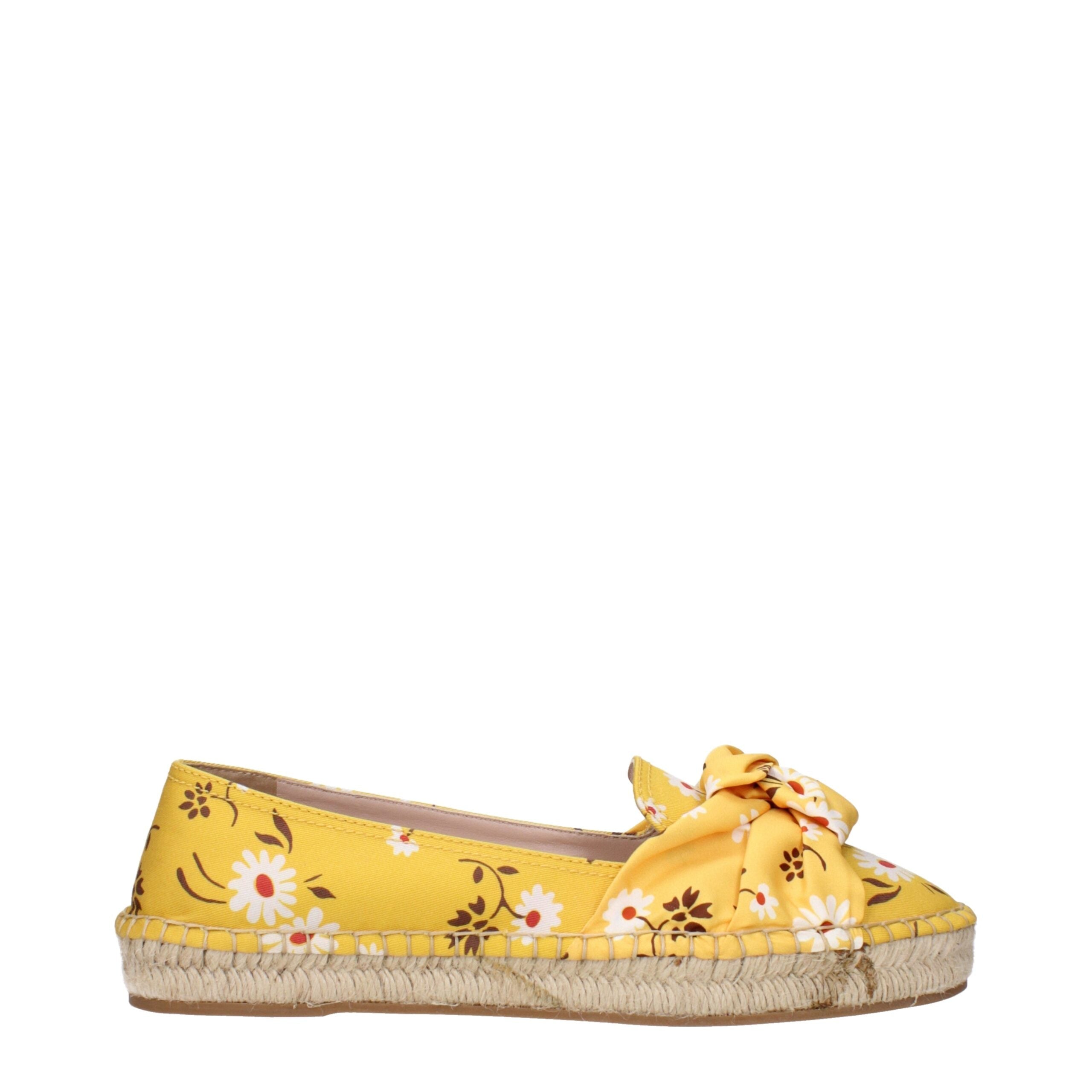 Miu Miu Yellow Fabric Espadrilles Miu Miu