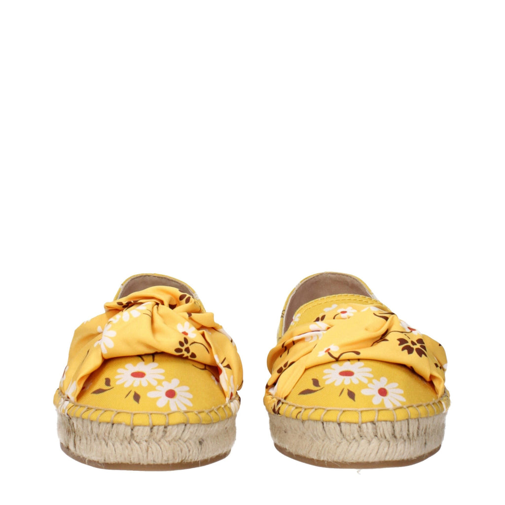 Miu Miu Yellow Fabric Espadrilles Miu Miu