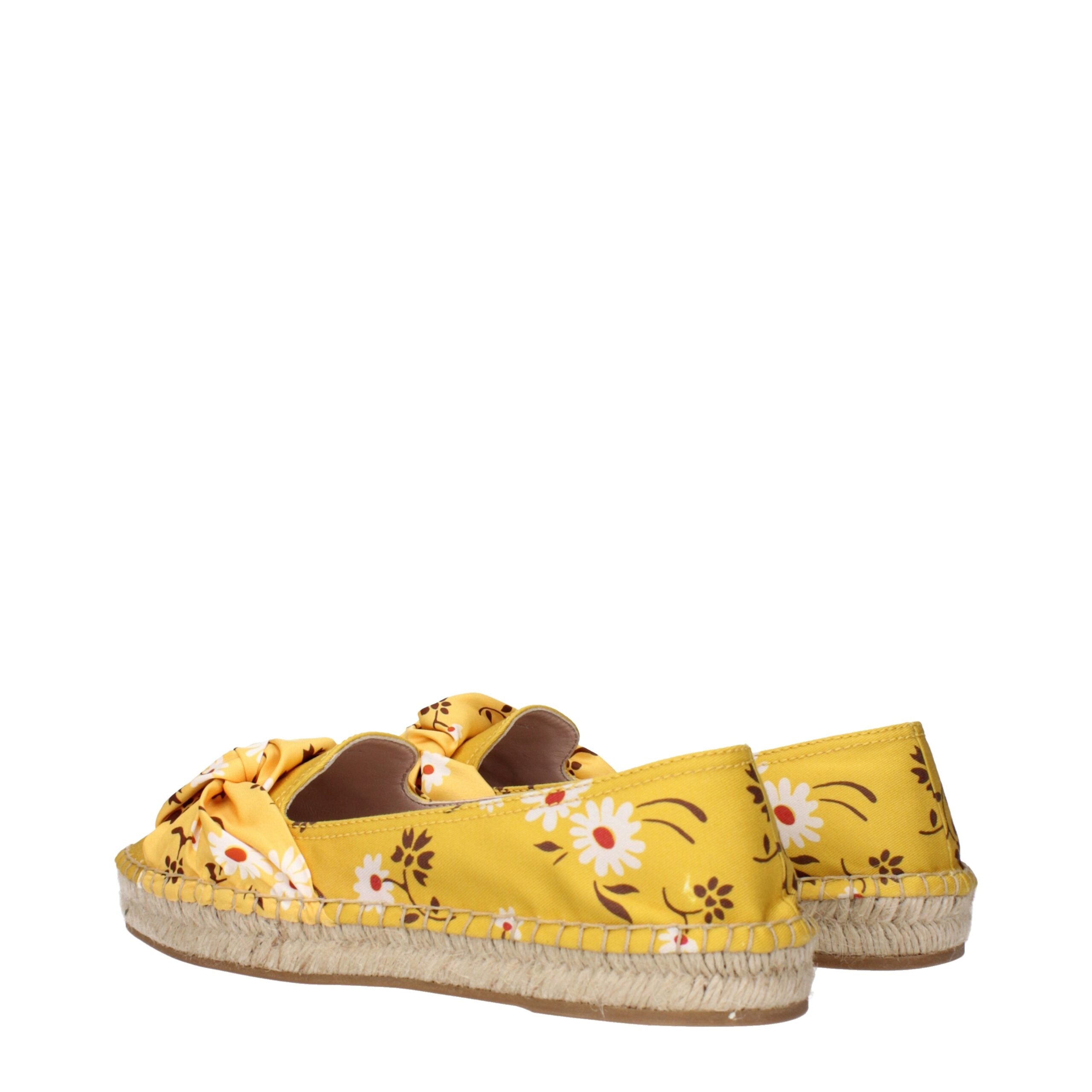 Miu Miu Yellow Fabric Espadrilles Miu Miu