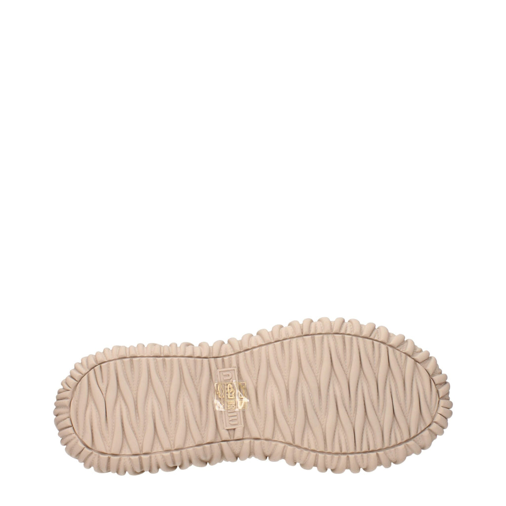 Miu Miu Beige Fabric Sneakers Miu Miu