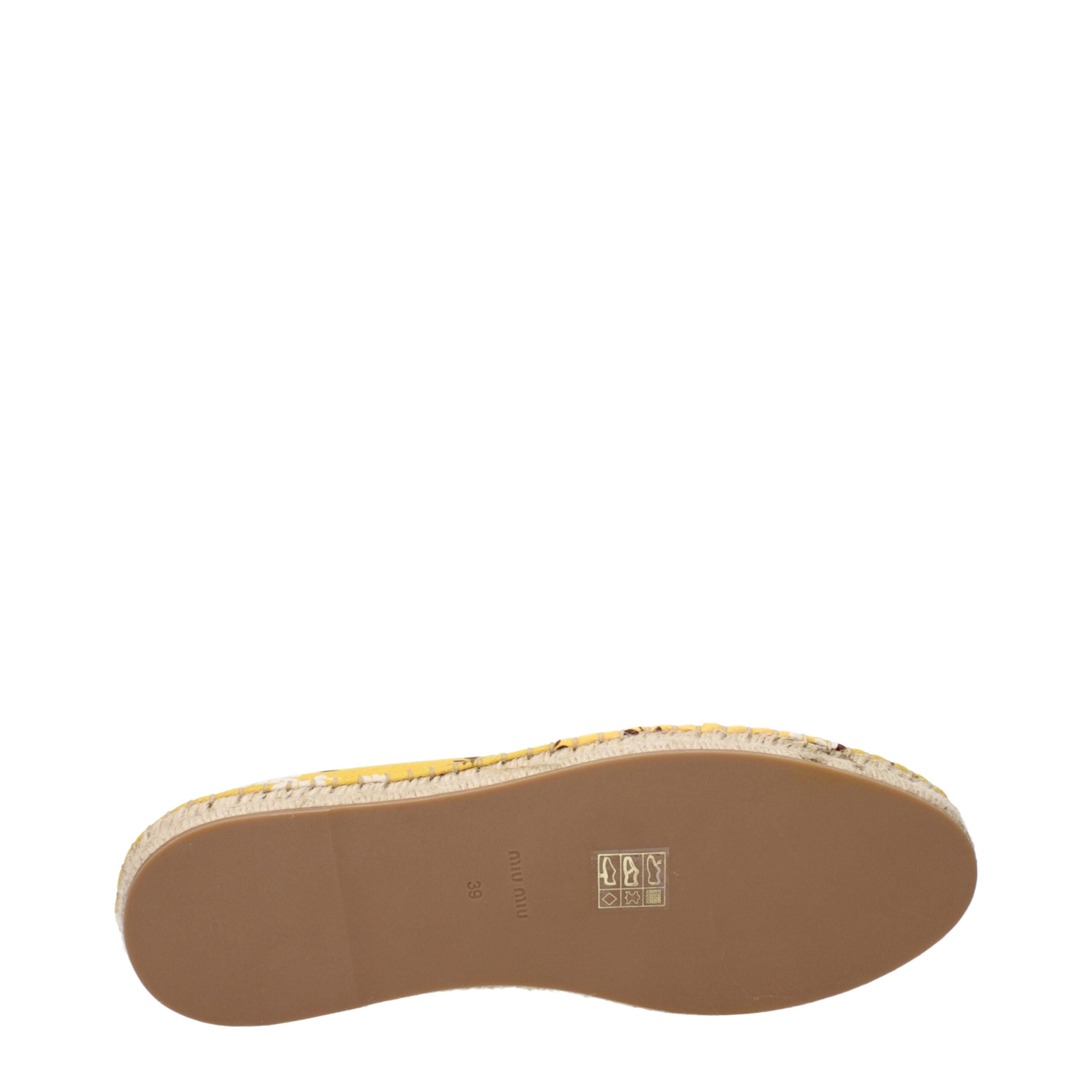 Miu Miu Yellow Fabric Espadrilles Miu Miu