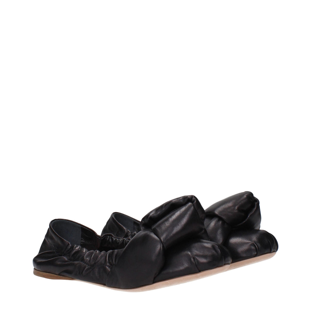 Miu Miu Black Leather Ballet Flats Miu Miu