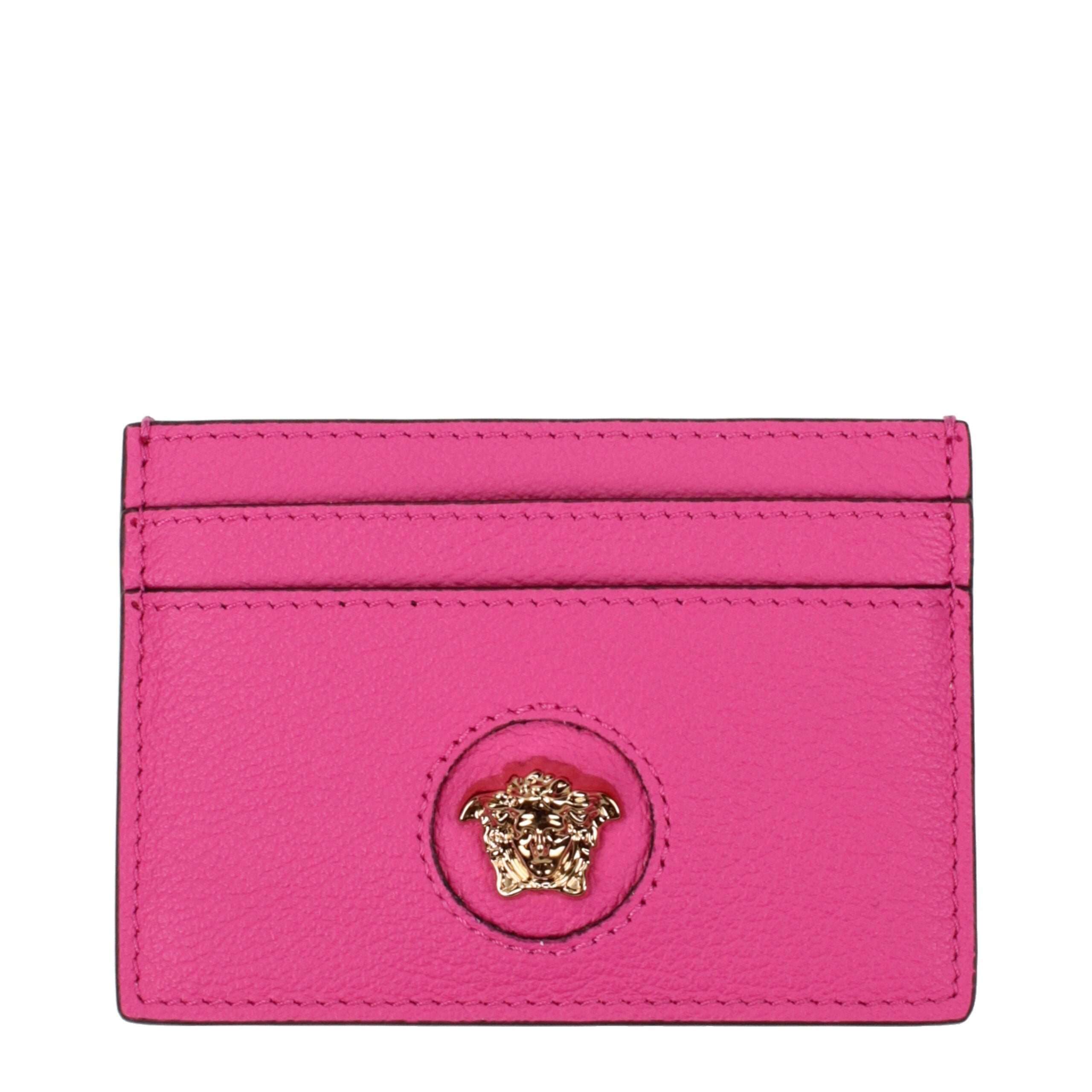 Versace Pink Leather Cardholder Versace