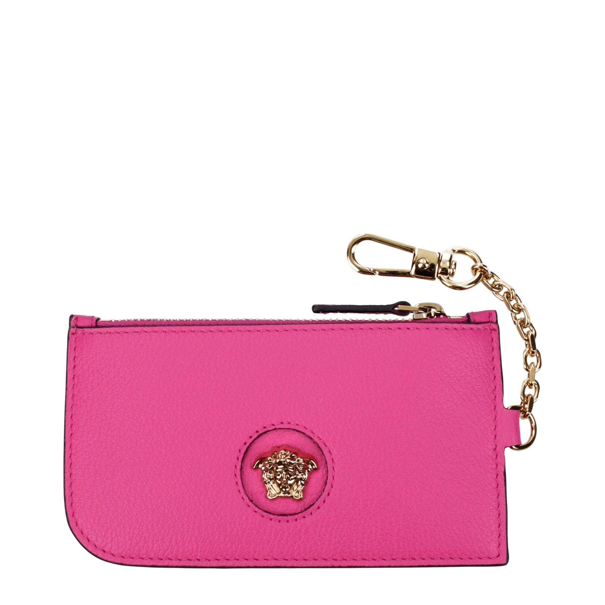 Versace Pink Leather Wallet Versace