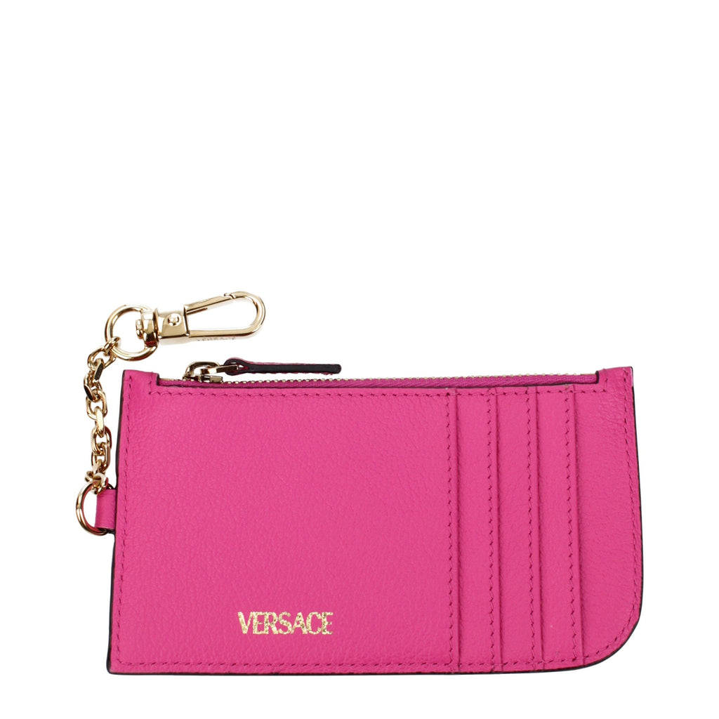 Versace Pink Leather Wallet Versace