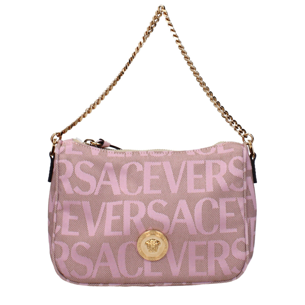 Versace Pink Fabric Handbag Versace
