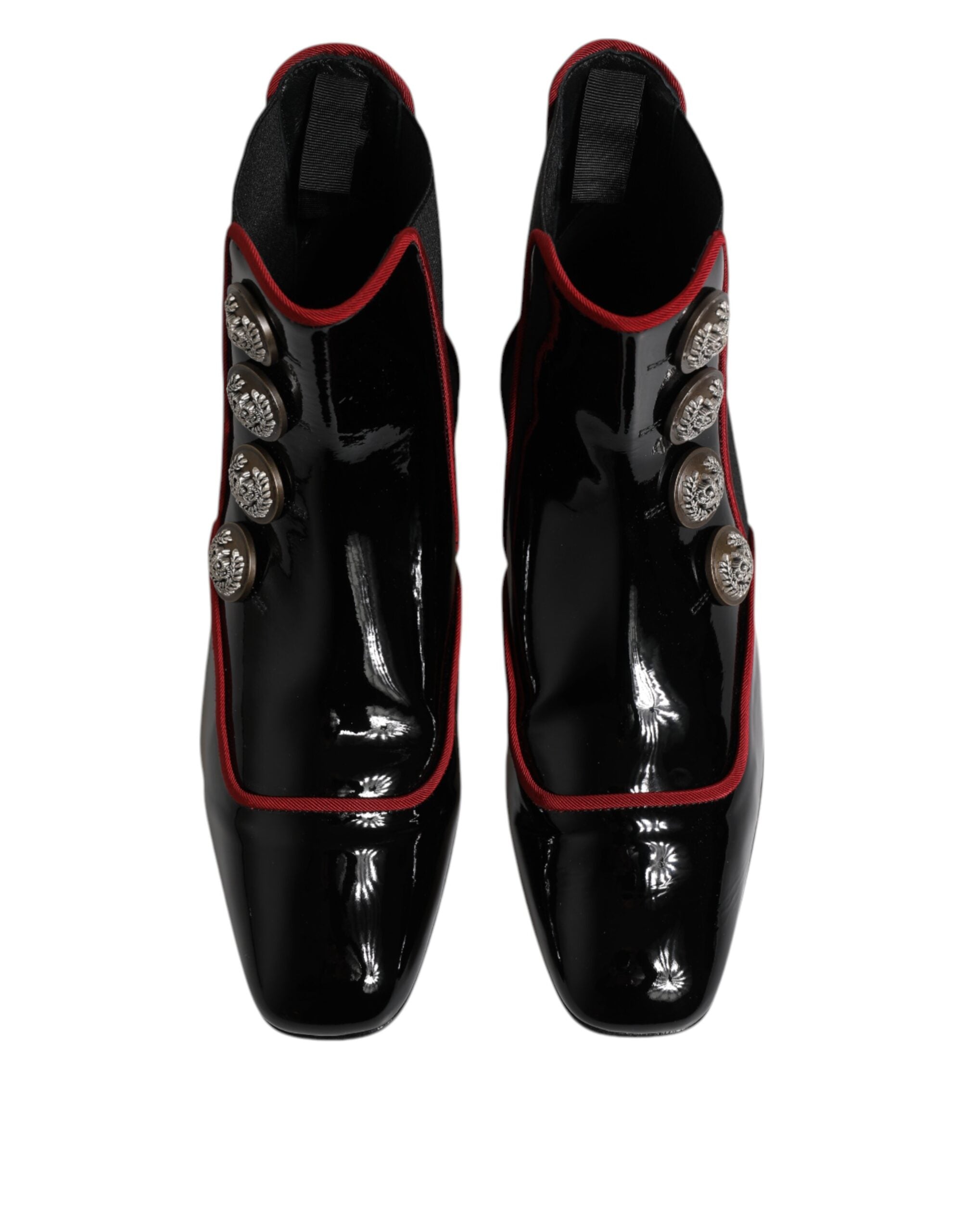 Dolce & Gabbana Black Jackie Buttoned Chelsea Boots Shoes Dolce & Gabbana