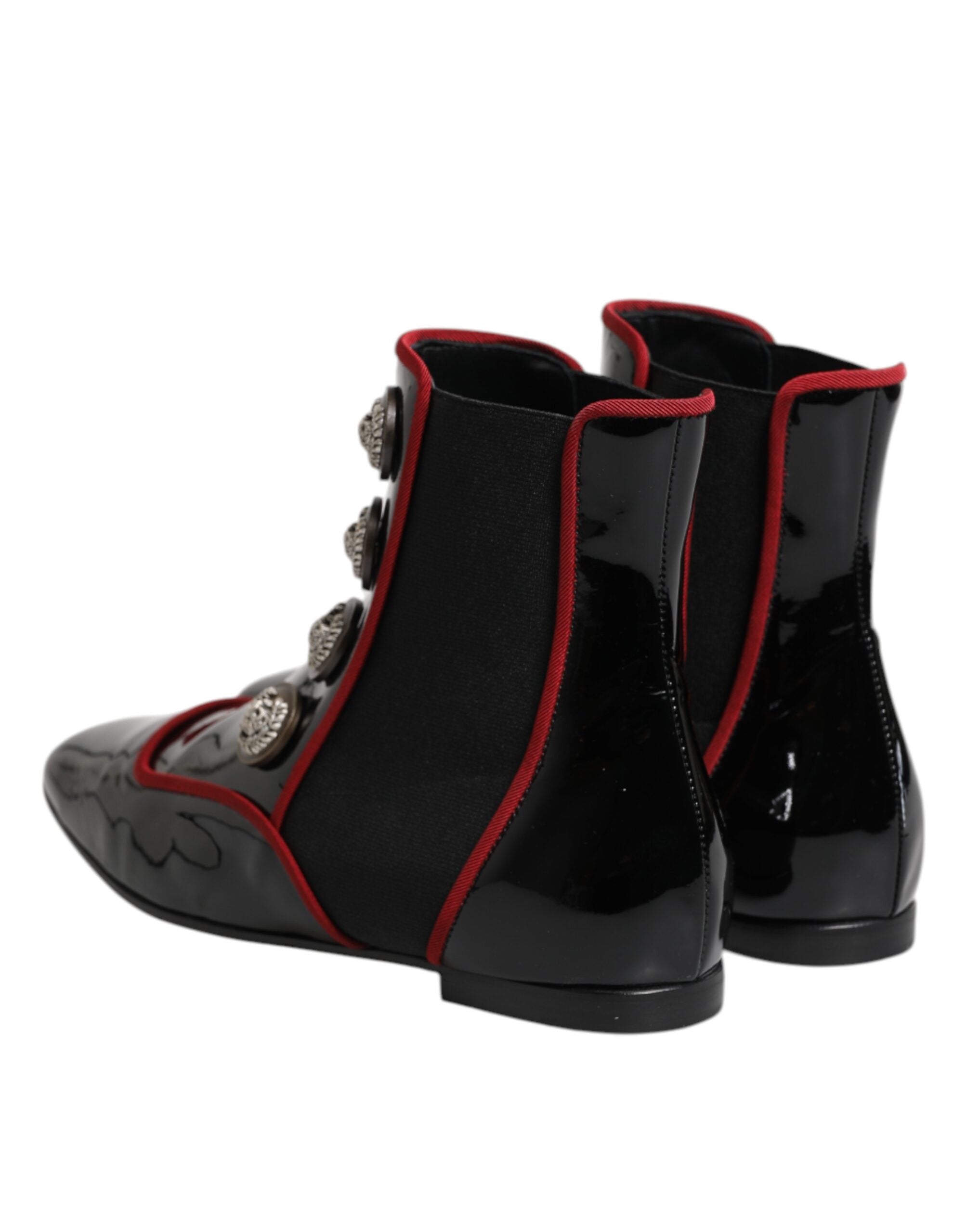 Dolce & Gabbana Black Jackie Buttoned Chelsea Boots Shoes Dolce & Gabbana