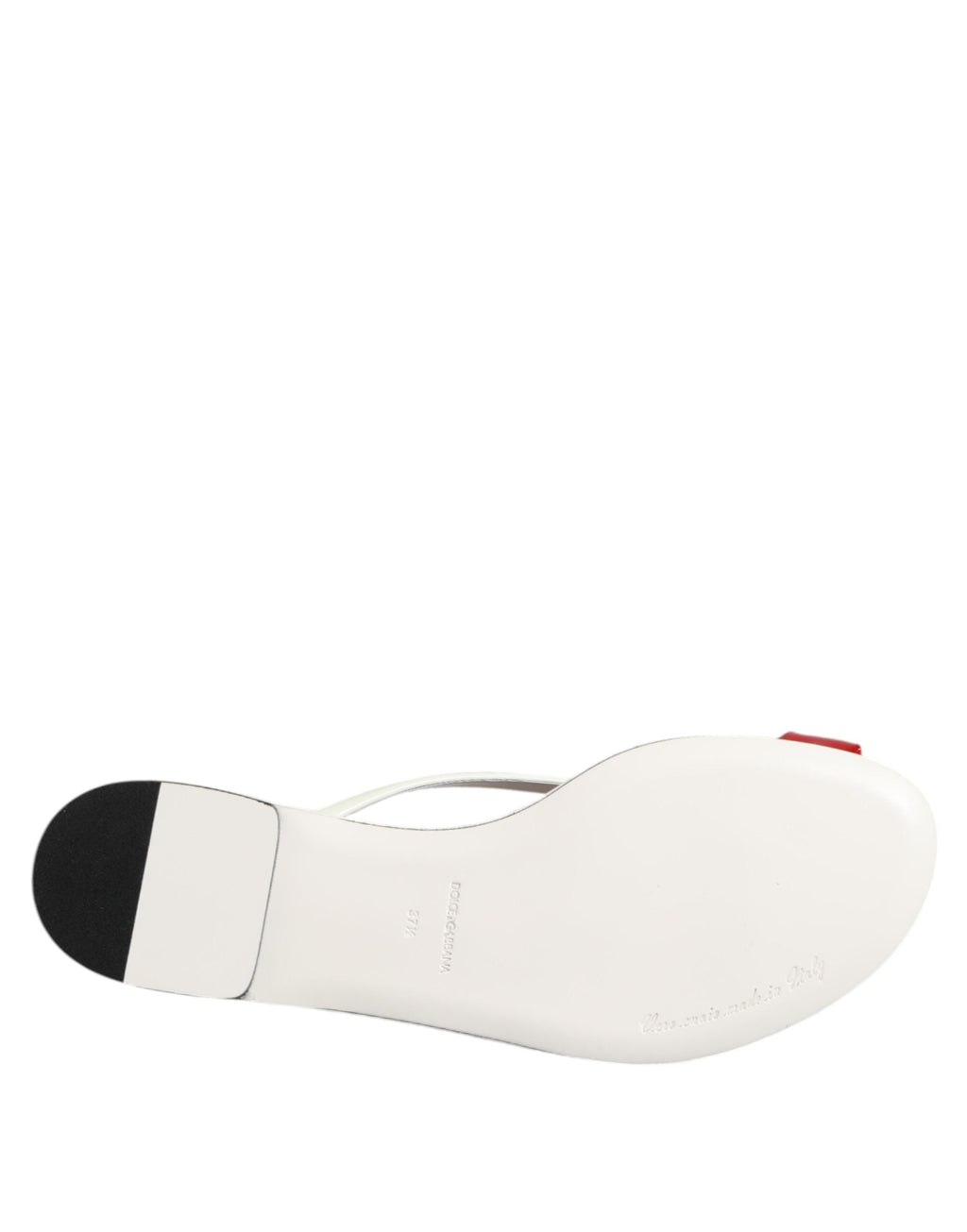 Dolce & Gabbana Red White KEIRA Flower Leather Sandals Shoes Dolce & Gabbana