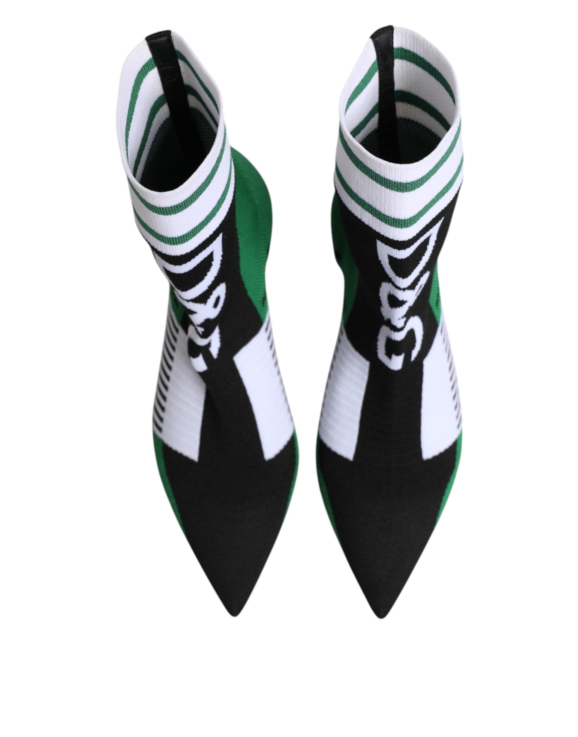 Dolce & Gabbana Green Stretch Sock Style Ankle Boots Shoes Dolce & Gabbana