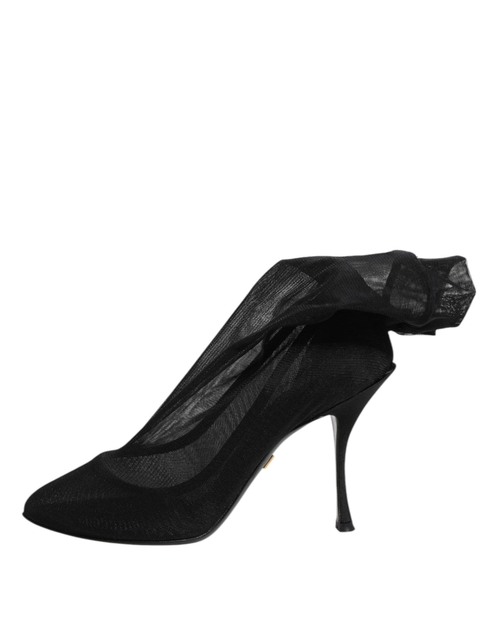 Dolce & Gabbana Black Silk Stretch Mesh Sock Boots Shoes Dolce & Gabbana
