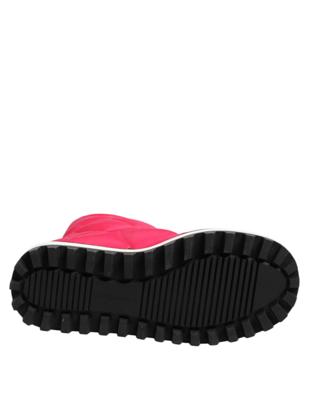 Dolce & Gabbana Pink White Viscose Padded Mid Calf Boots Shoes Dolce & Gabbana