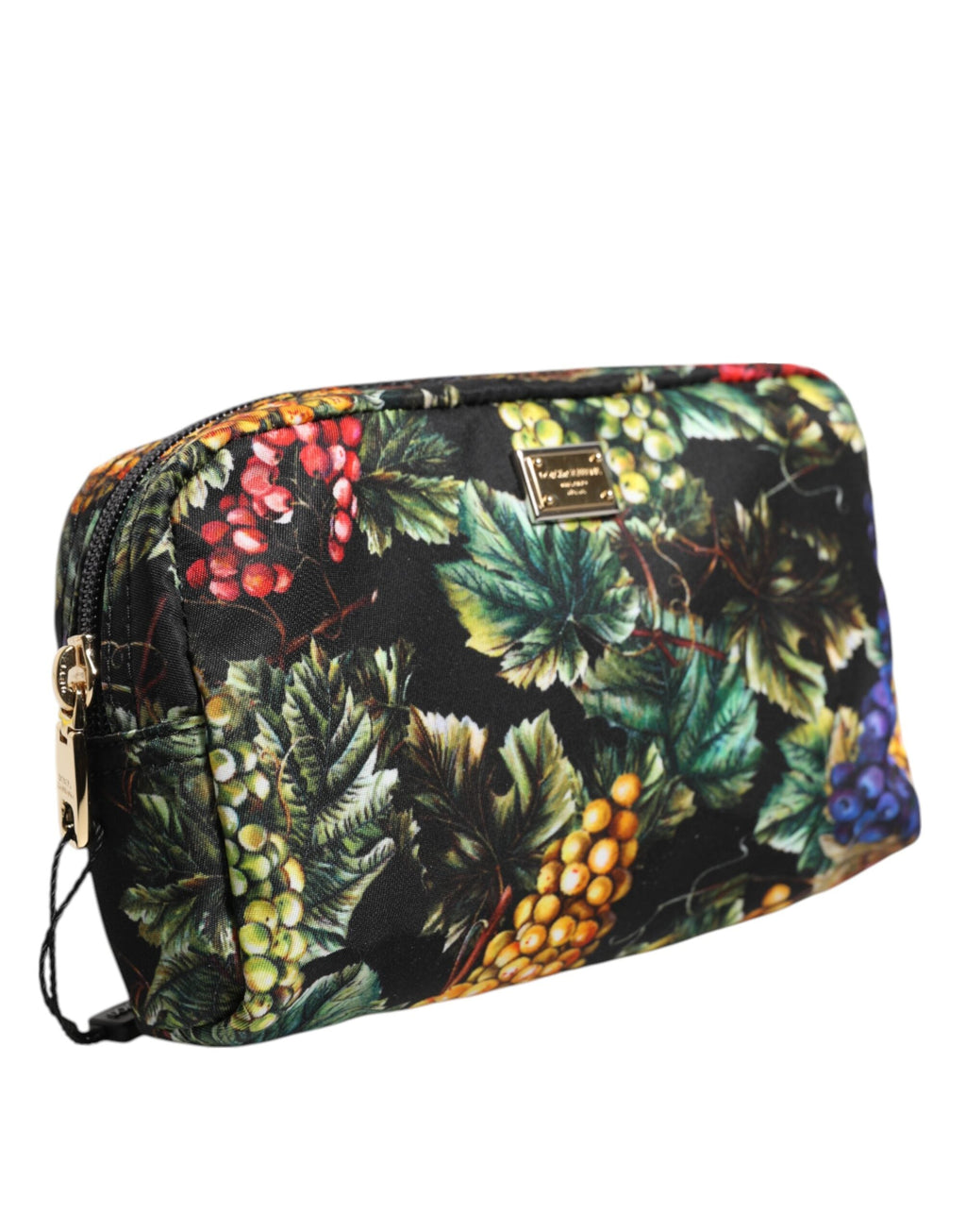 Dolce & Gabbana Multicolor Grape Print Clutch Logo Plaque Pouch Bag Dolce & Gabbana