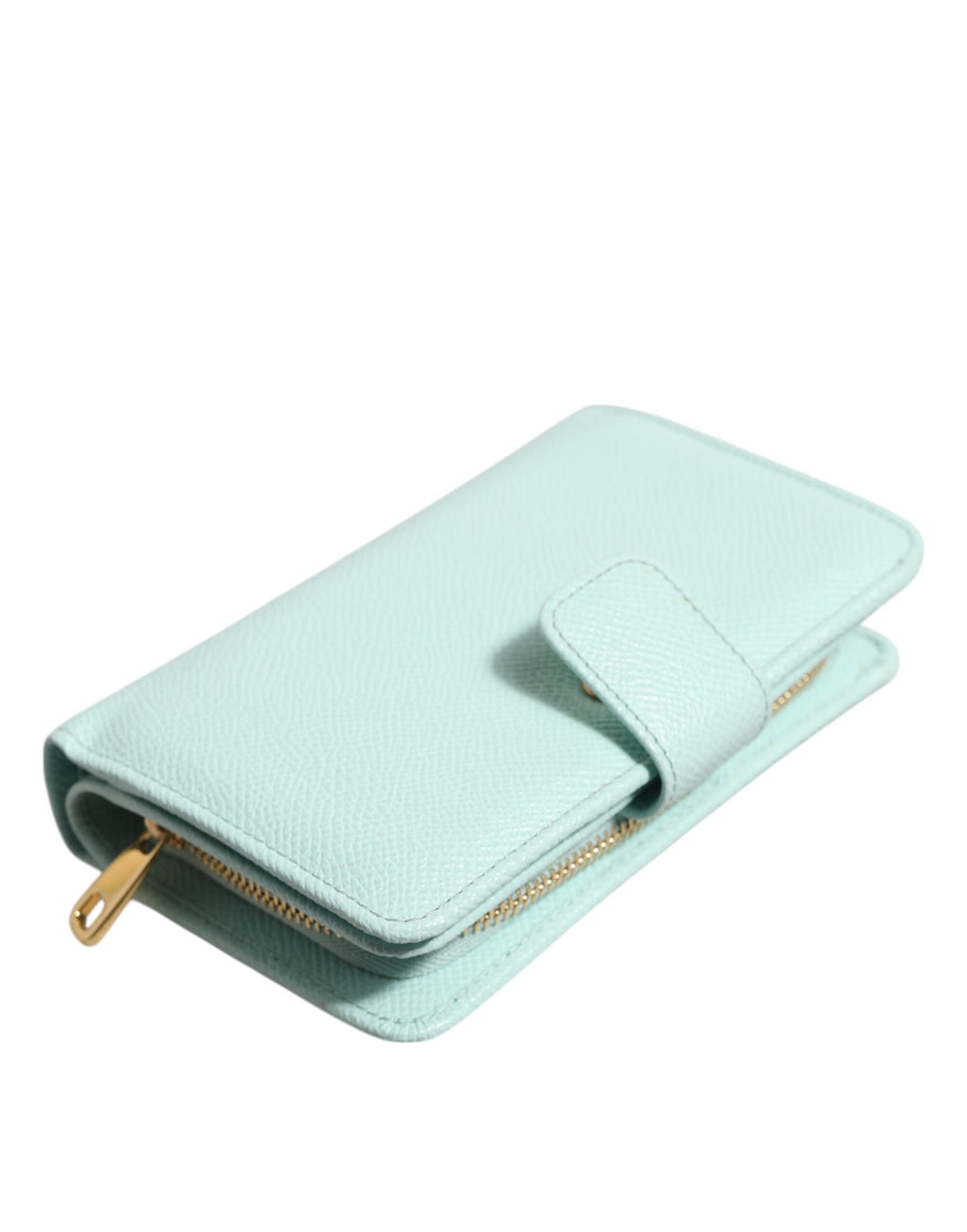 Dolce & Gabbana Mint Green Leather Bifold Continental Clutch Wallet Dolce & Gabbana