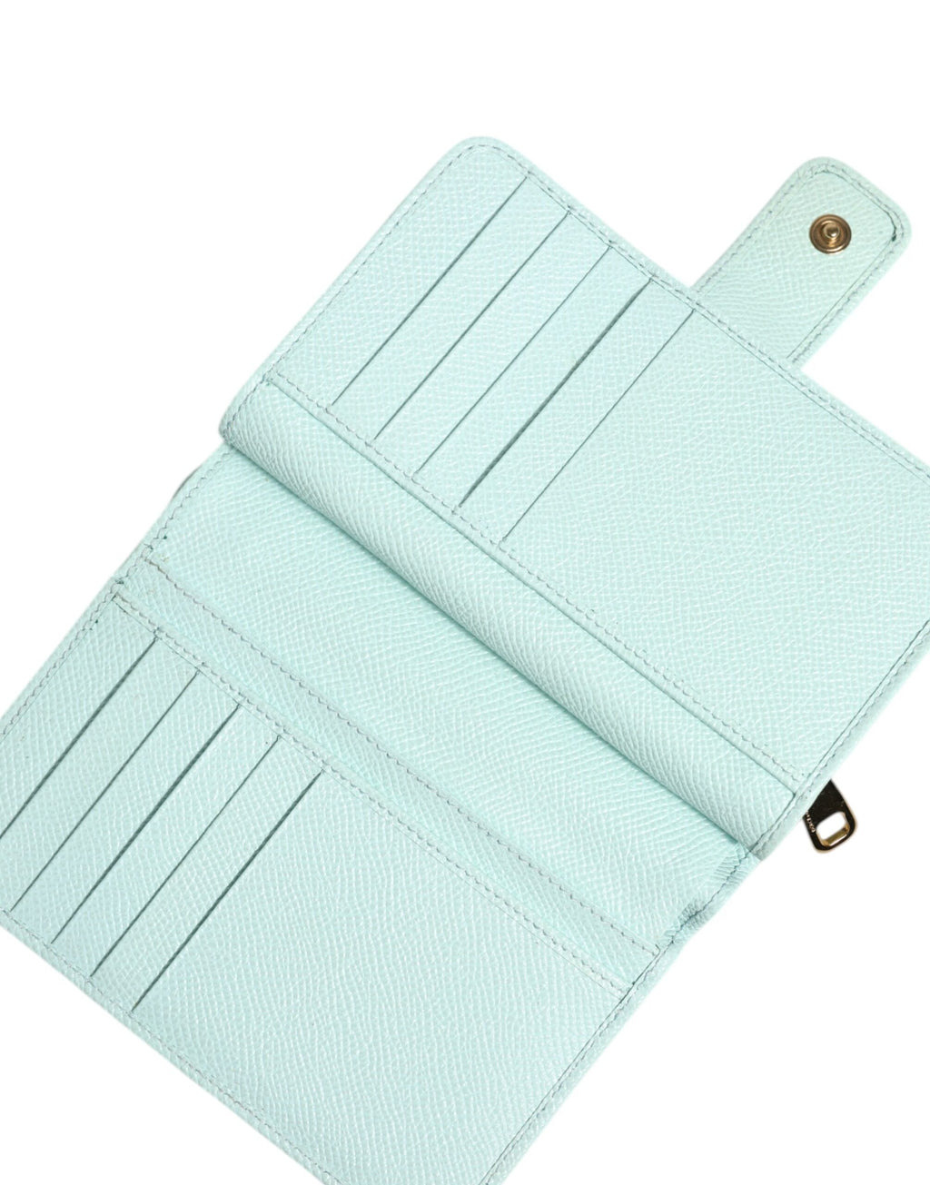 Dolce & Gabbana Mint Green Leather Bifold Continental Clutch Wallet Dolce & Gabbana