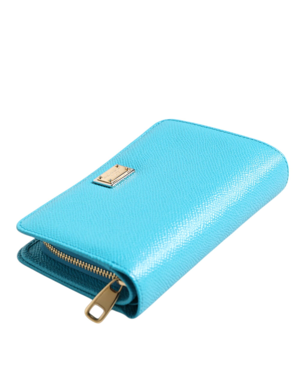 Dolce & Gabbana Light Blue Leather Bifold Continental Clutch Wallet Dolce & Gabbana