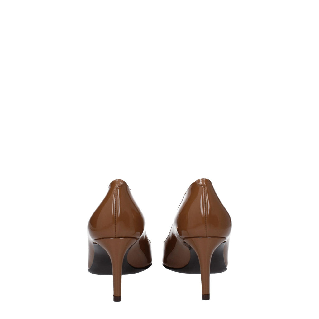 Dolce & Gabbana Brown Leather High Heel Pumps Dolce & Gabbana