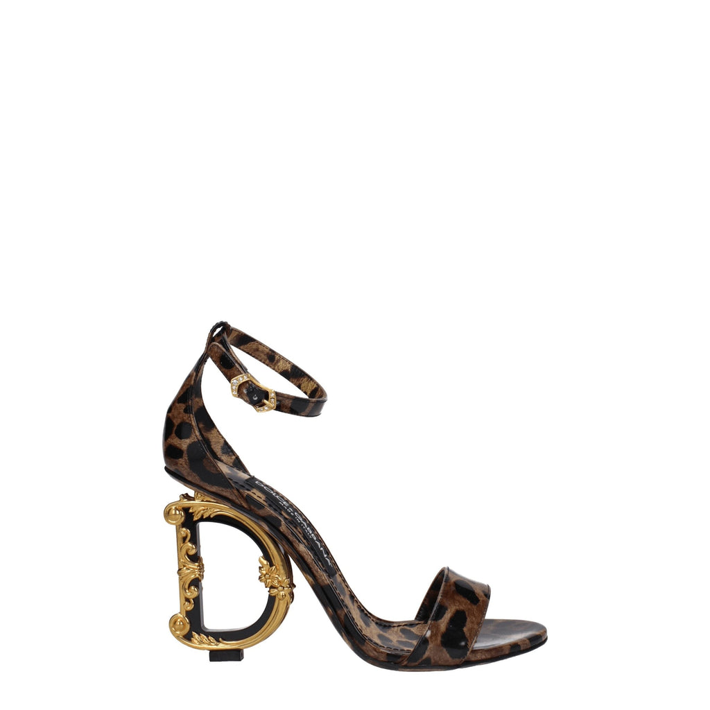Dolce & Gabbana Brown Leather Sandals Dolce & Gabbana