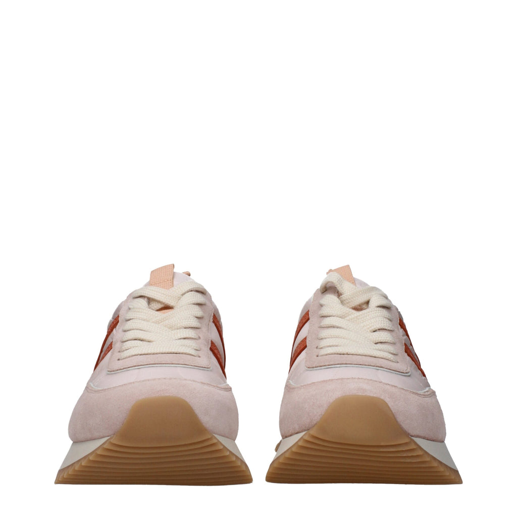 Moncler Pink Fabric Chunky Sneakers Moncler