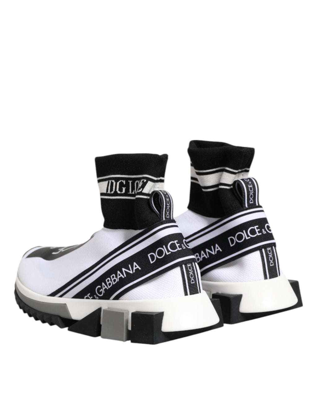 Dolce & Gabbana White Black Sorrento Socks Sneakers Shoes Dolce & Gabbana