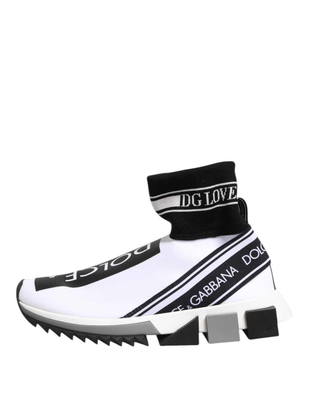 Dolce & Gabbana White Black Sorrento Socks Sneakers Shoes Dolce & Gabbana