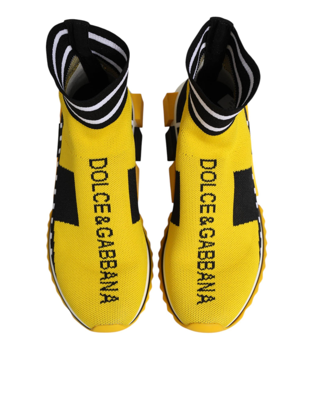 Dolce & Gabbana Yellow Black Sorrento Socks Sneakers Shoes Dolce & Gabbana