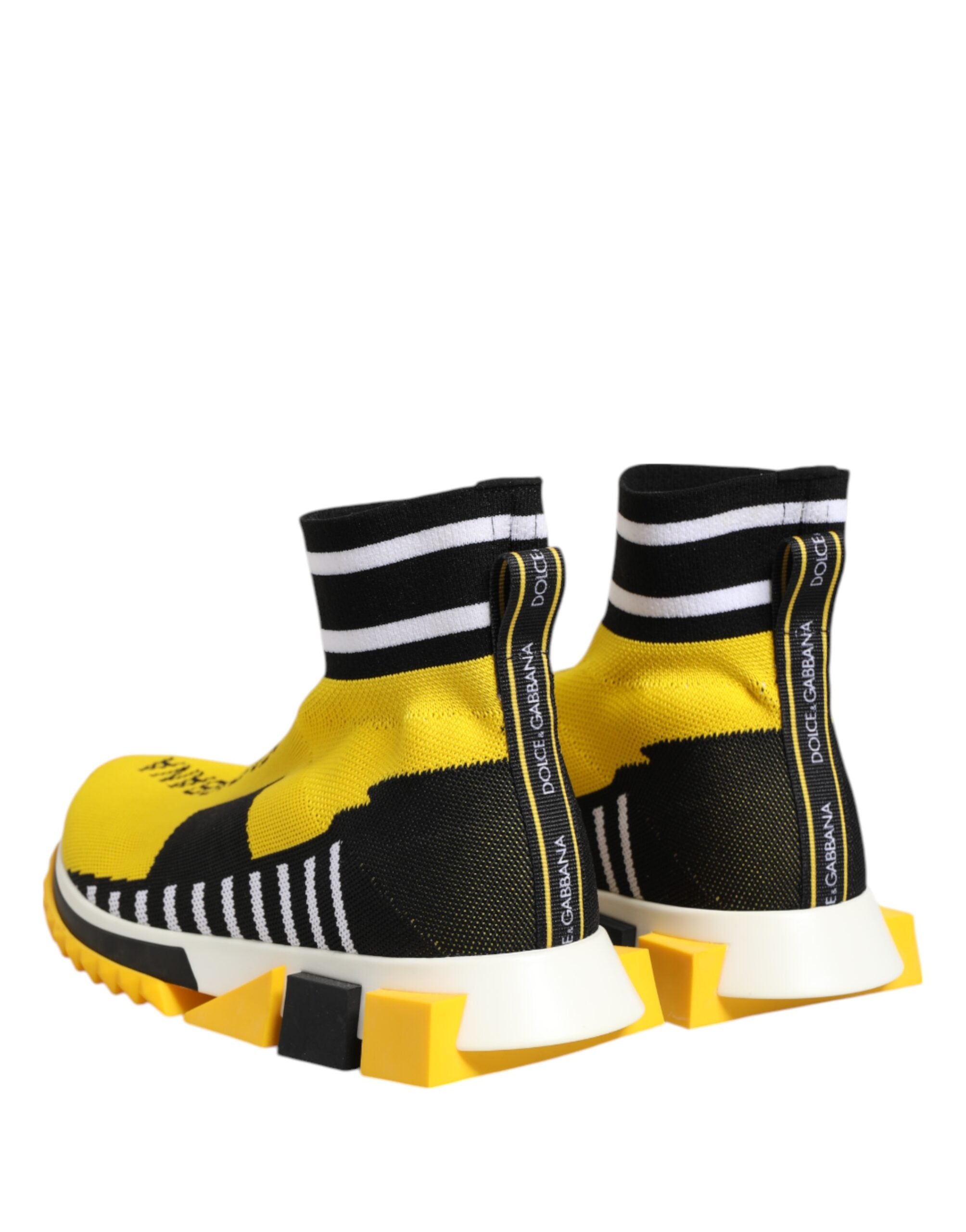 Dolce & Gabbana Yellow Black Sorrento Socks Sneakers Shoes Dolce & Gabbana