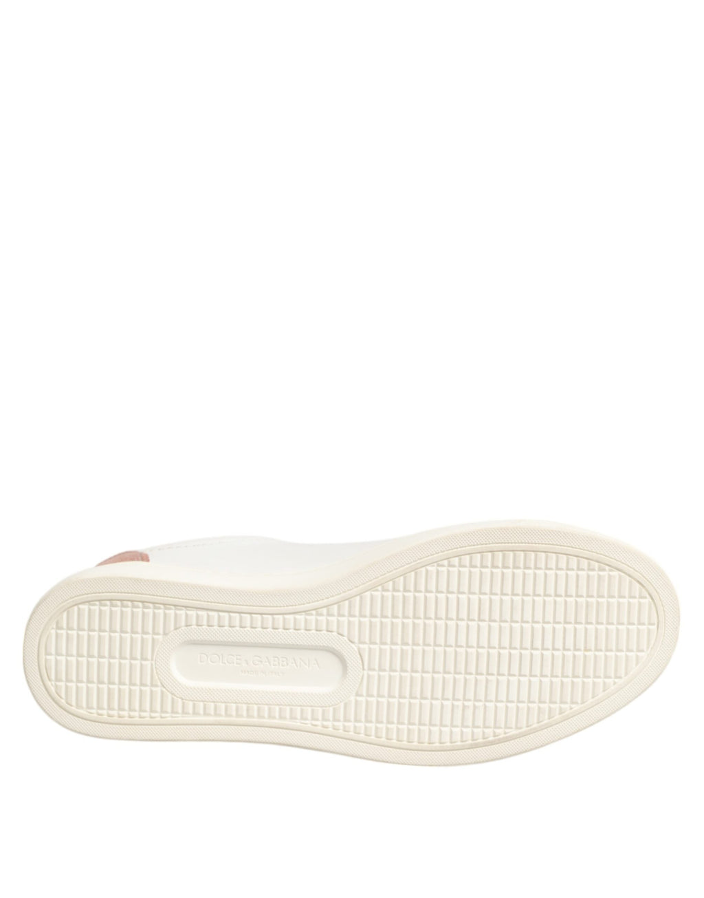 Dolce & Gabbana White Pink Leather Low Top Sneakers Shoes Dolce & Gabbana