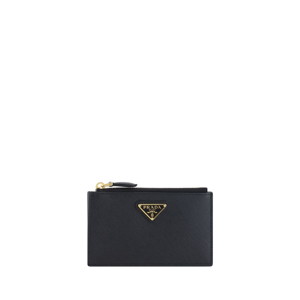 Prada Black Calf Leather Bos Taurus Wallet Prada