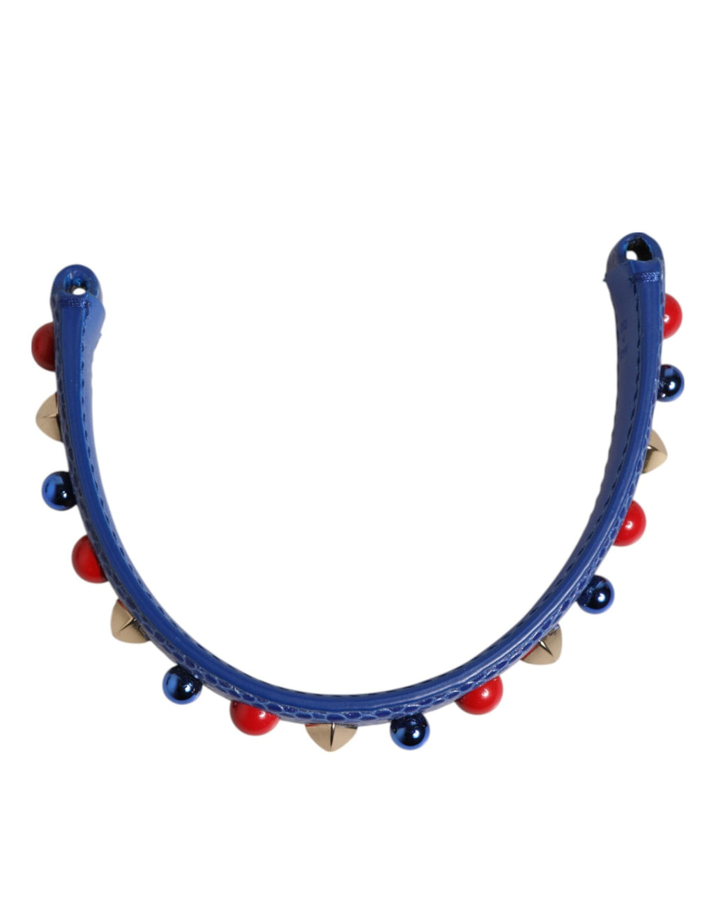 Dolce & Gabbana Blue Embellished Leather Bag Handle Women Shoulder Strap Dolce & Gabbana