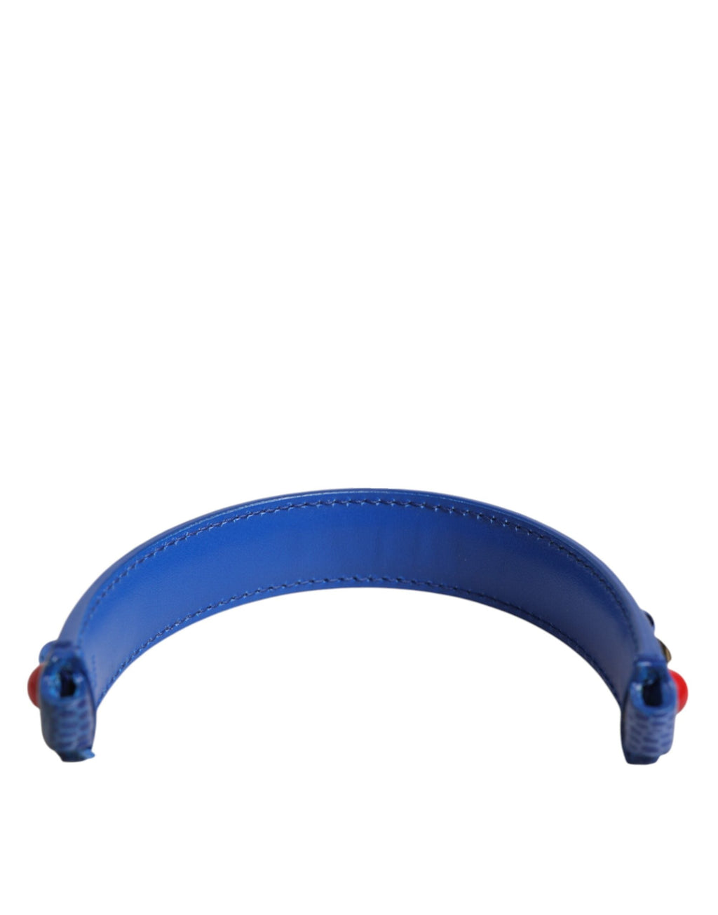 Dolce & Gabbana Blue Embellished Leather Bag Handle Women Shoulder Strap Dolce & Gabbana