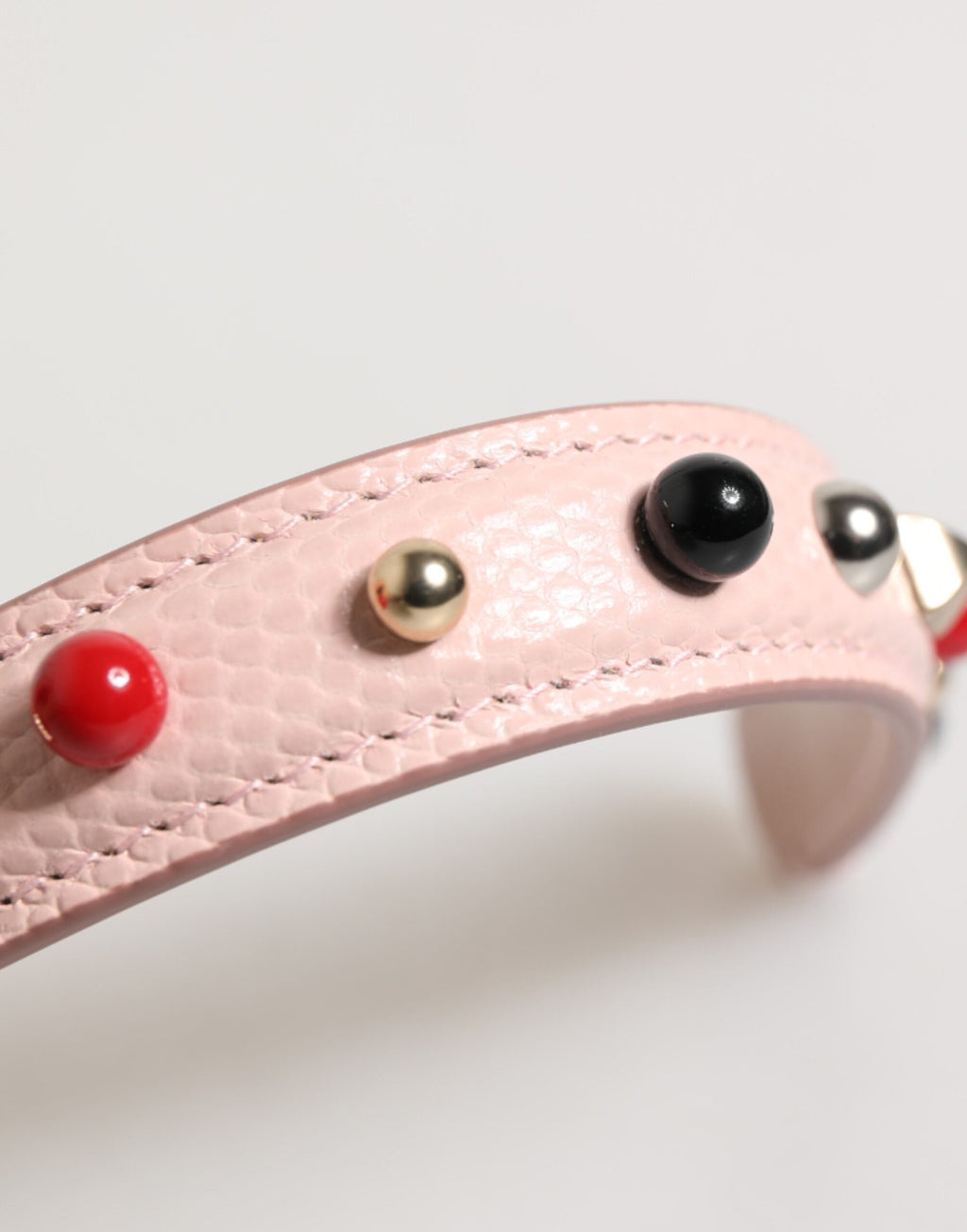 Dolce & Gabbana Light Pink Embellished Leather Bag Handle  Shoulder Strap Dolce & Gabbana