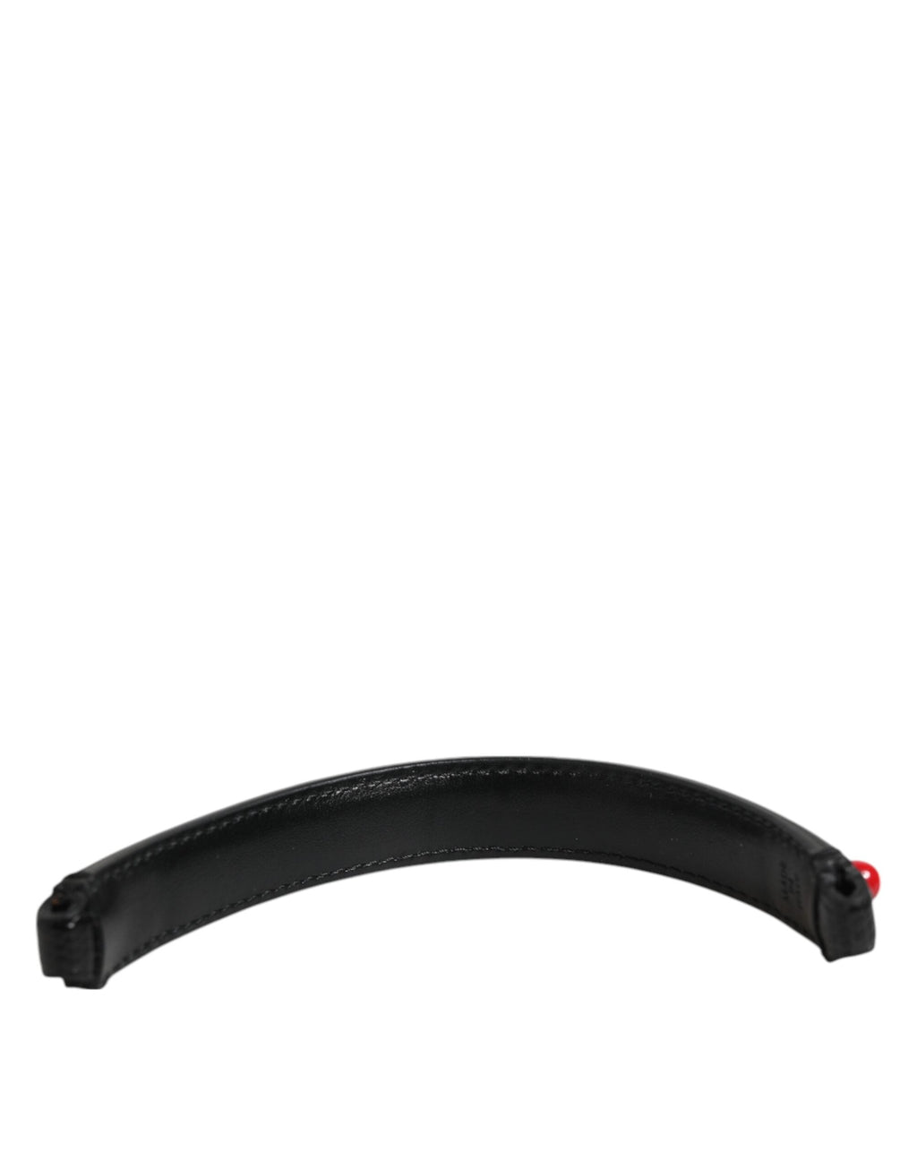 Dolce & Gabbana Black Embellished Leather Bag Handle Women Shoulder Strap Dolce & Gabbana