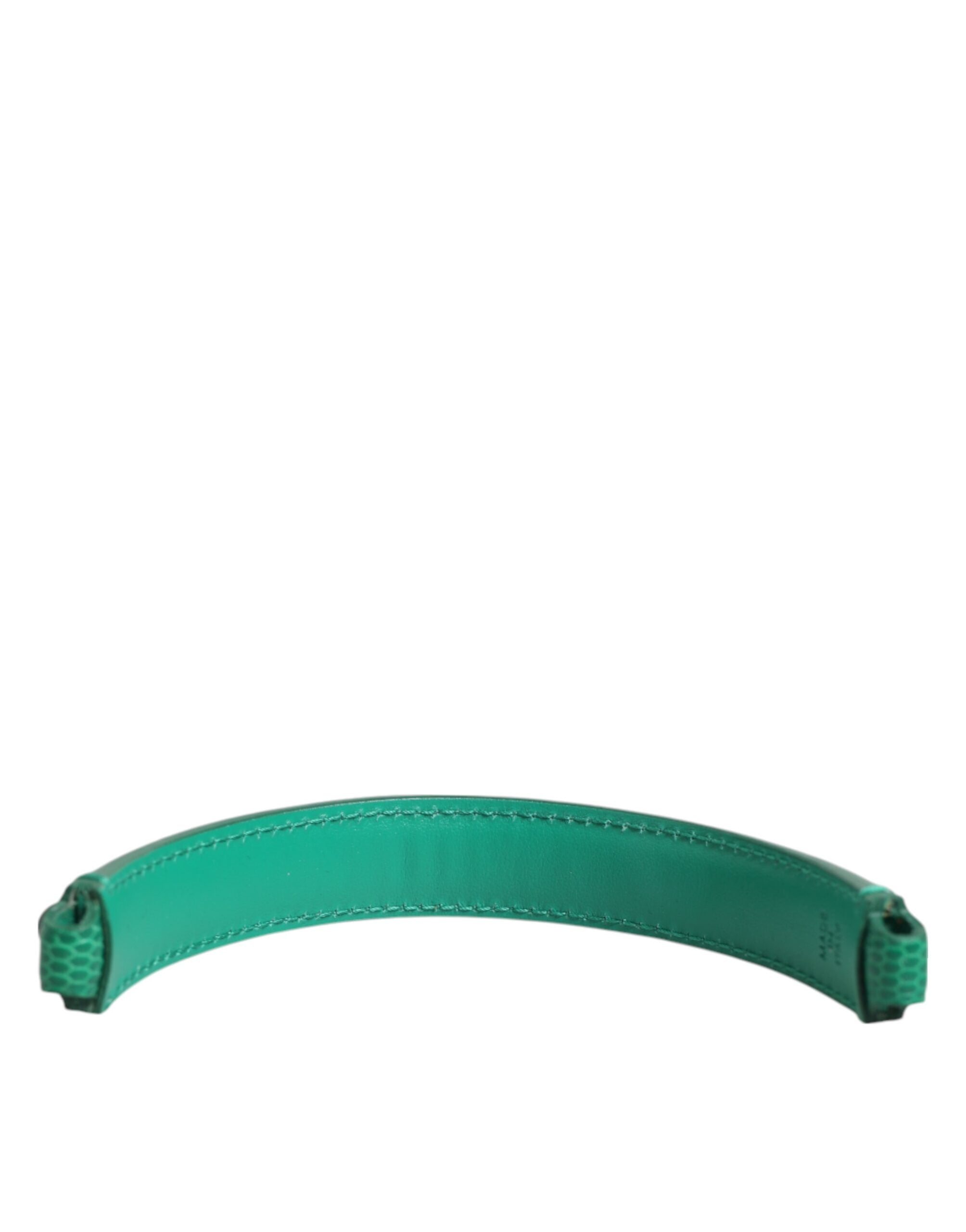 Dolce & Gabbana Green Embellished Leather Bag Handle Women Shoulder Strap Dolce & Gabbana