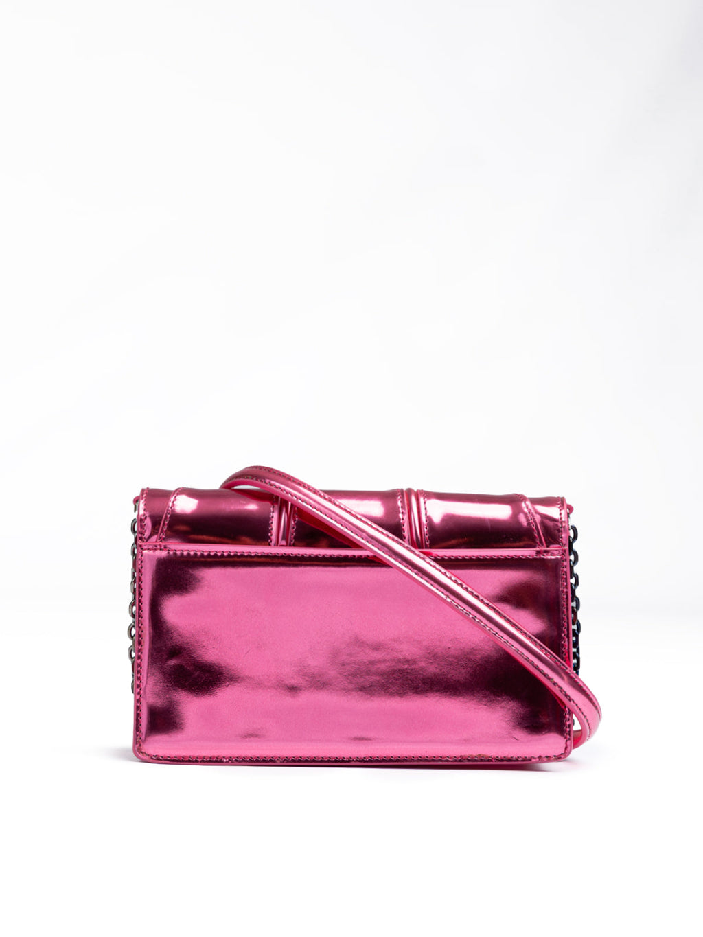 Ferrari Metal Pink GT patent leather bag with chain Ferrari