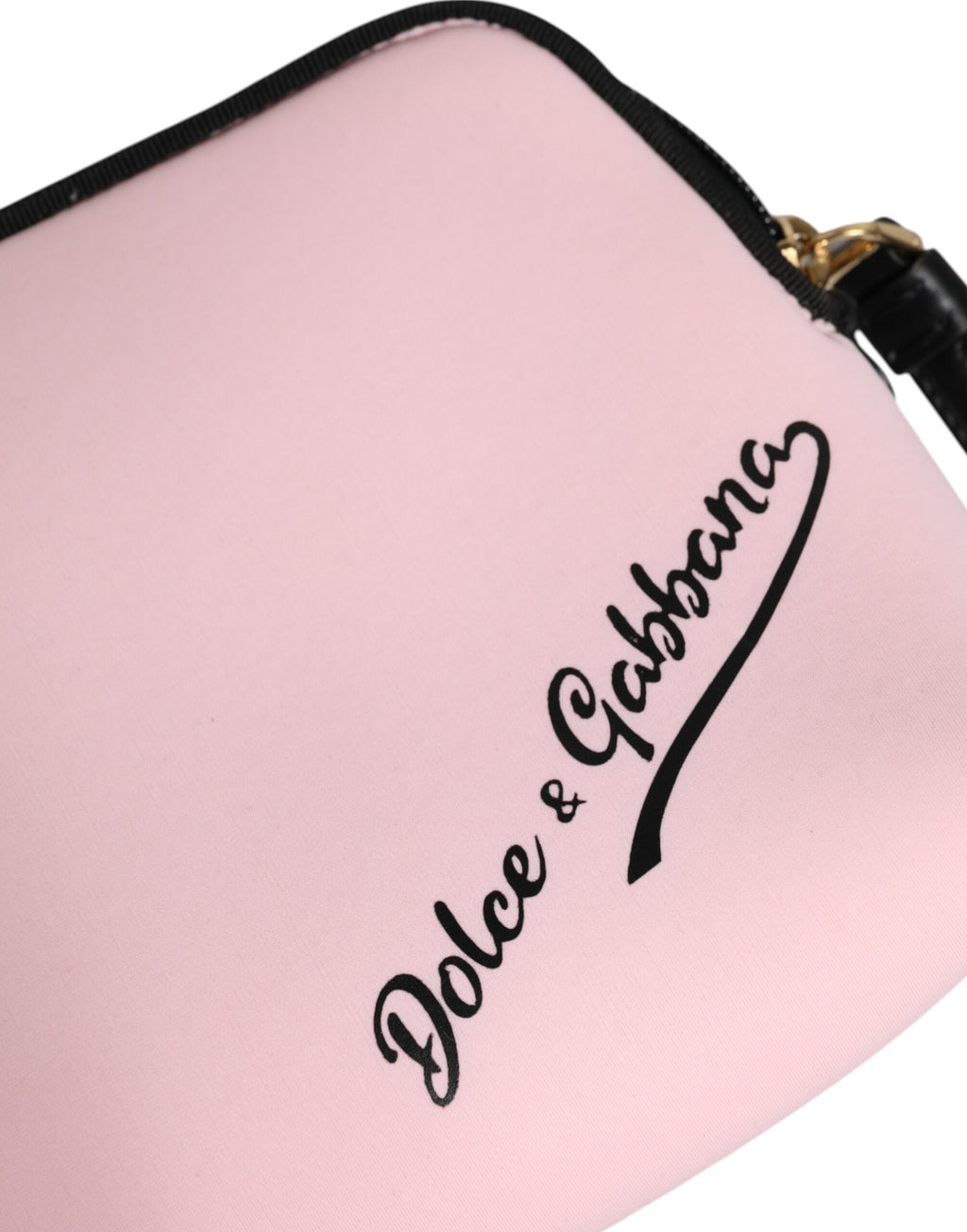 Dolce & Gabbana Pink Solid Nylon DG Logo Print Clutch Zip Borse Pouch Bag Dolce & Gabbana