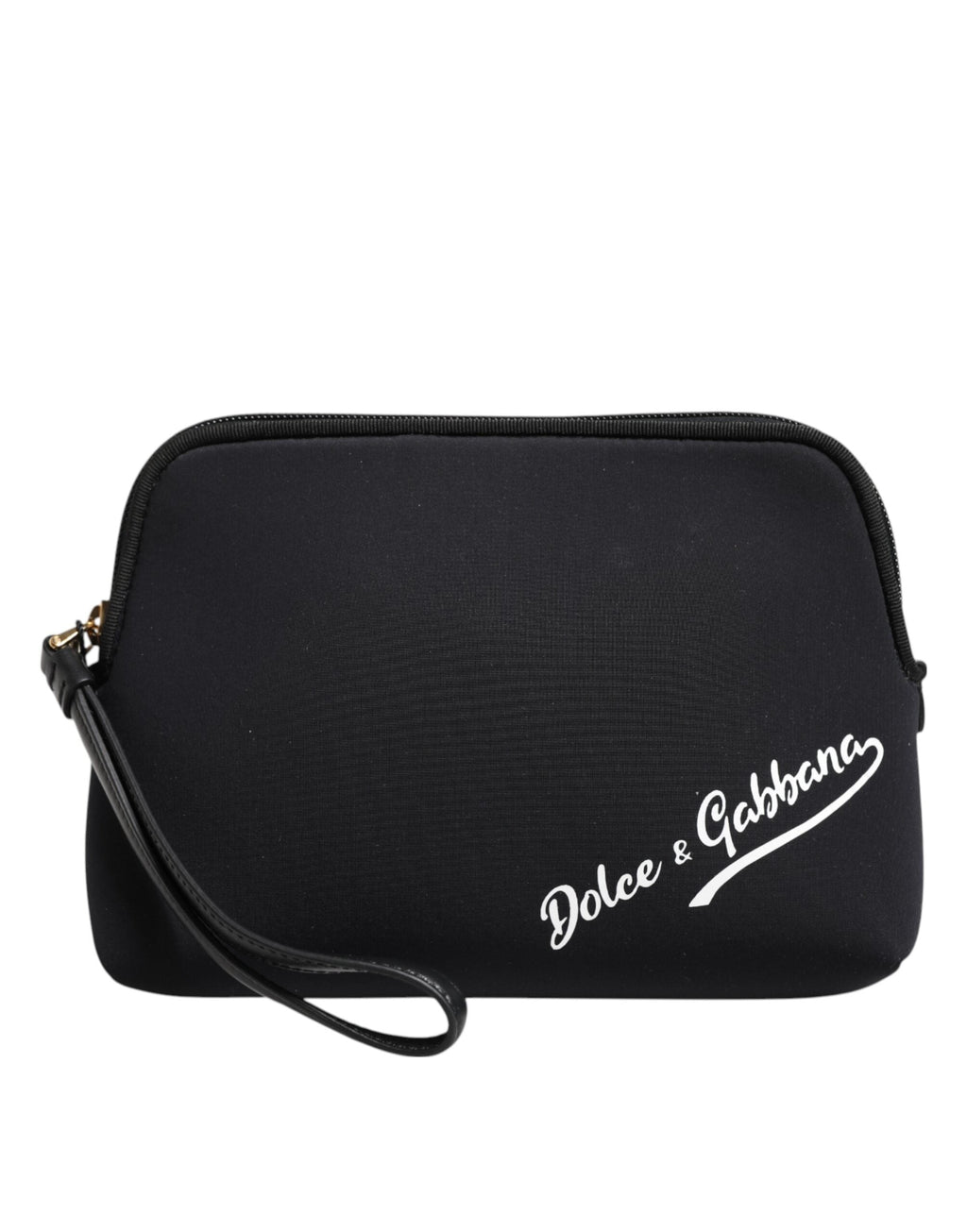 Dolce & Gabbana Black Solid Nylon DG LogoPrint Clutch Zip Borse Pouch Bag Dolce & Gabbana