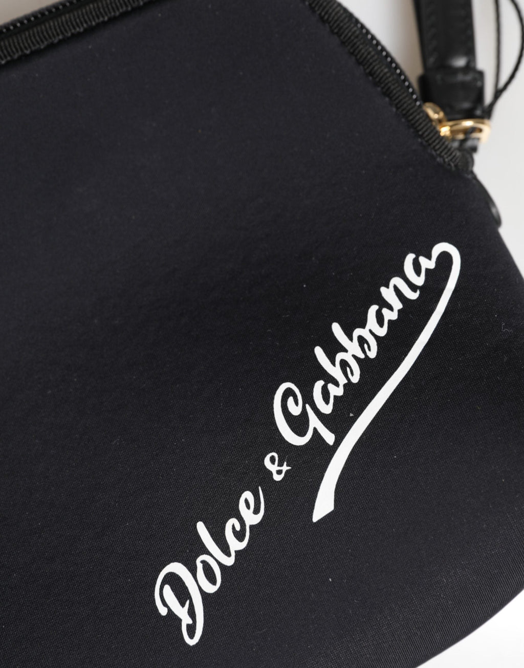 Dolce & Gabbana Black Solid Nylon DG LogoPrint Clutch Zip Borse Pouch Bag Dolce & Gabbana