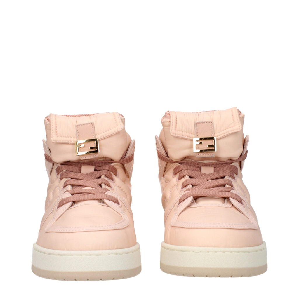 Fendi Pink Nylon High Top Sneakers Fendi