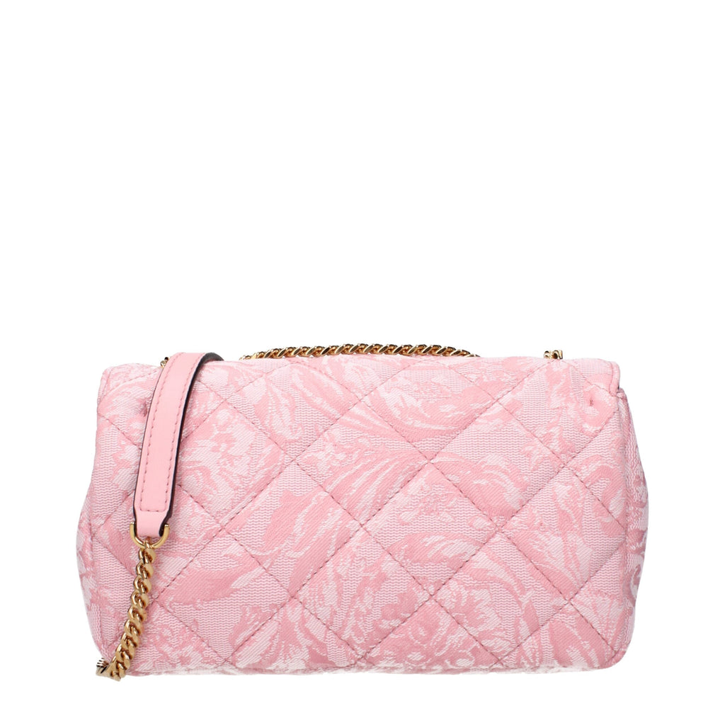 Versace Pink Fabric Shoulder Bag Versace