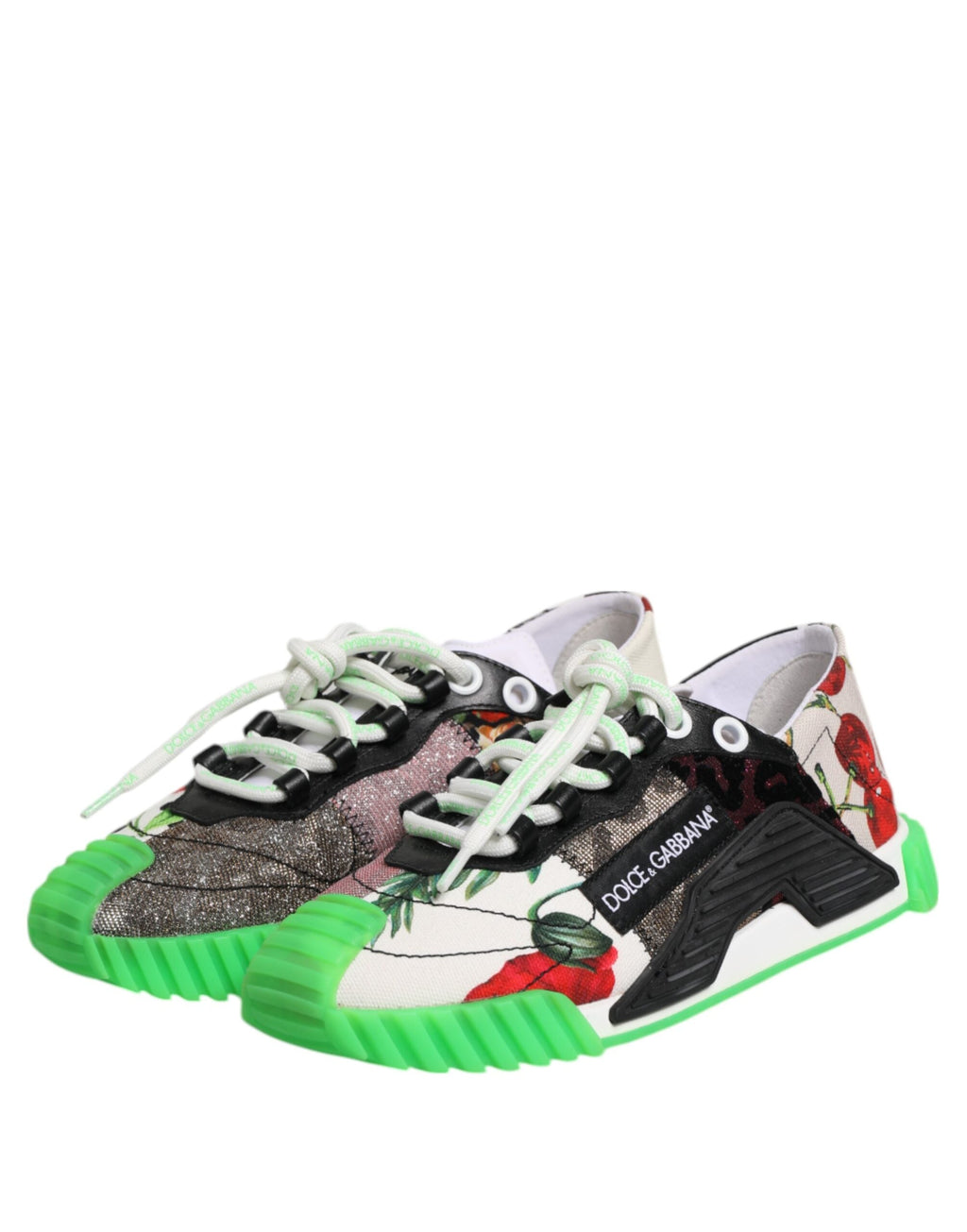 Dolce & Gabbana Multicor DG Logo Leopard Cherry Sneaker Shoes Dolce & Gabbana