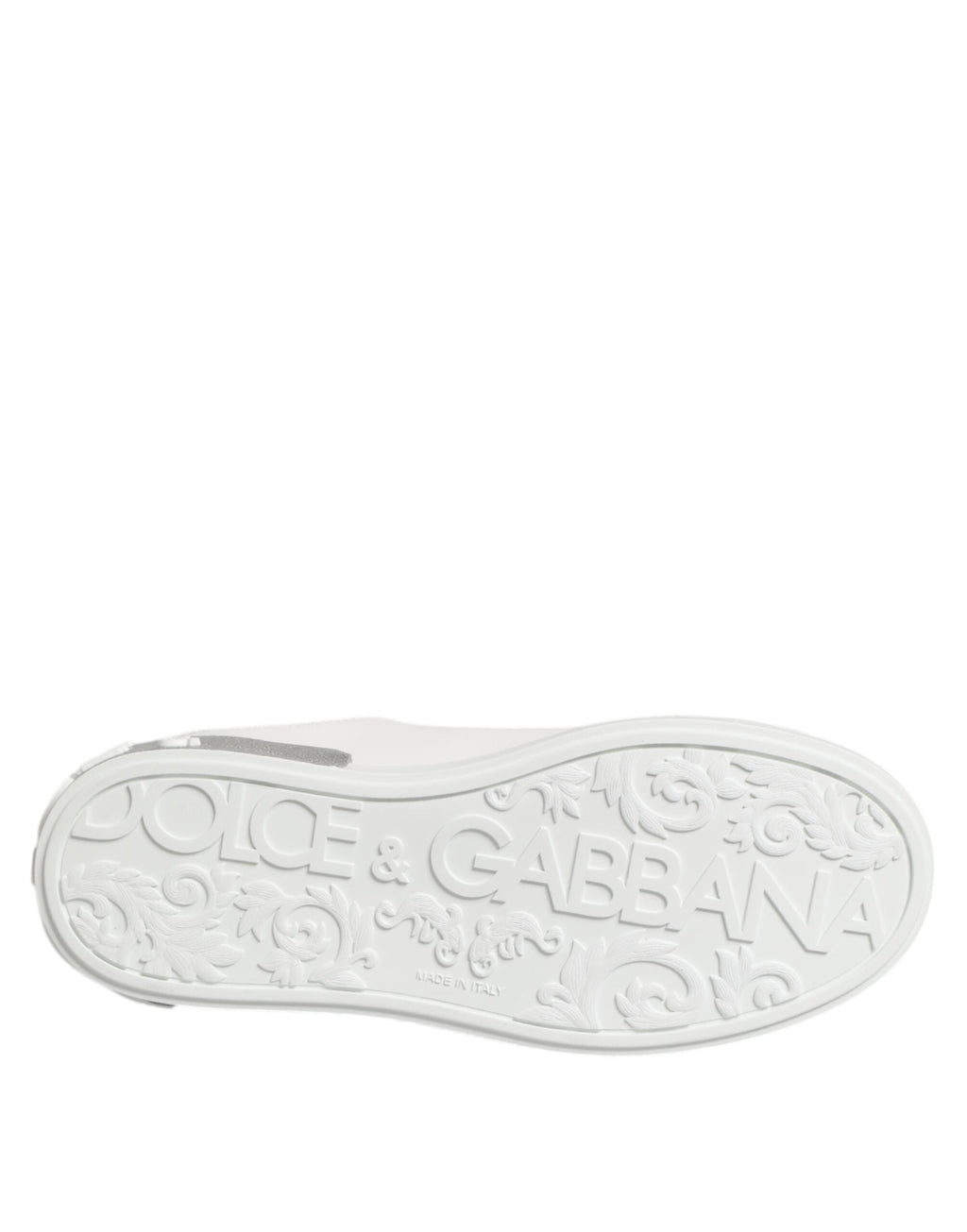 Dolce & Gabbana White Purple Leather Low Top Sneakers Shoes Dolce & Gabbana
