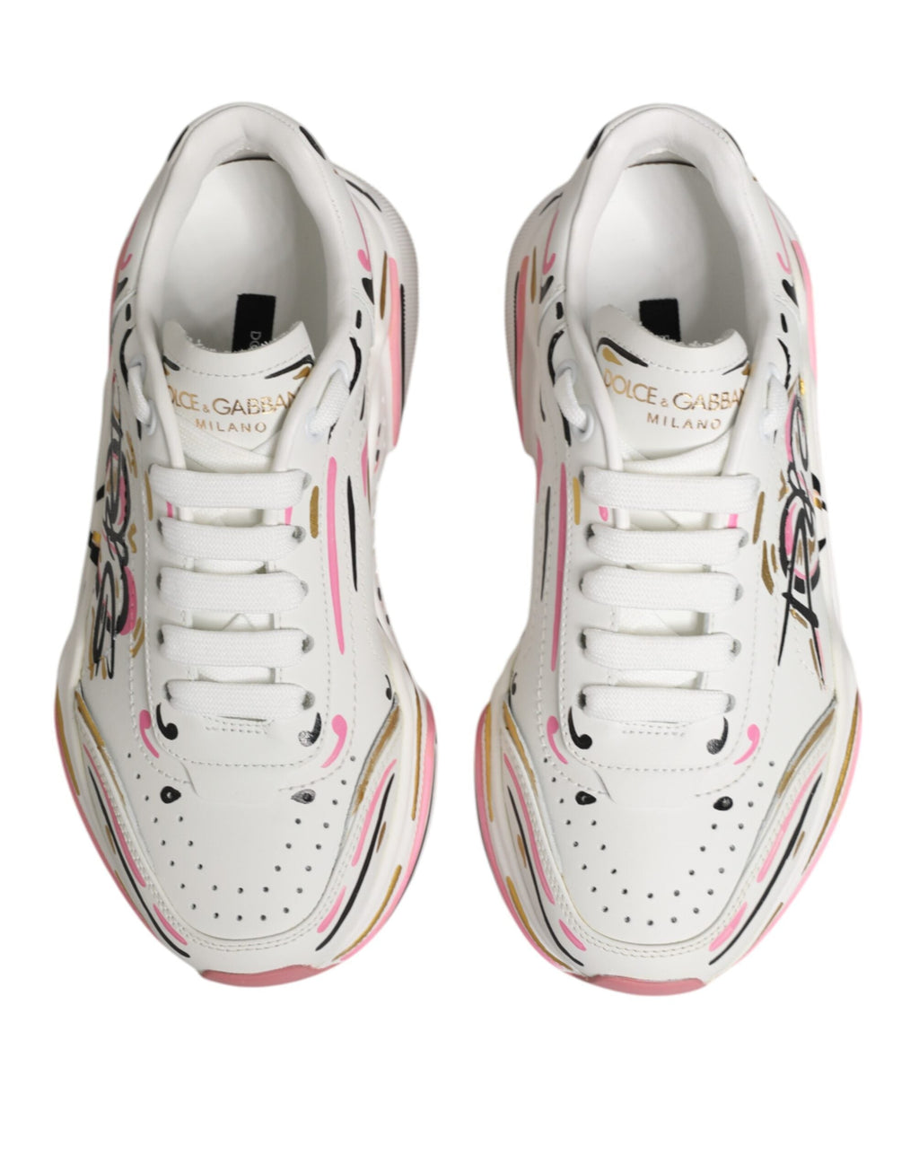 Dolce & Gabbana Multicolor Hand Painted DAYMASTER Sneaker Shoes Dolce & Gabbana