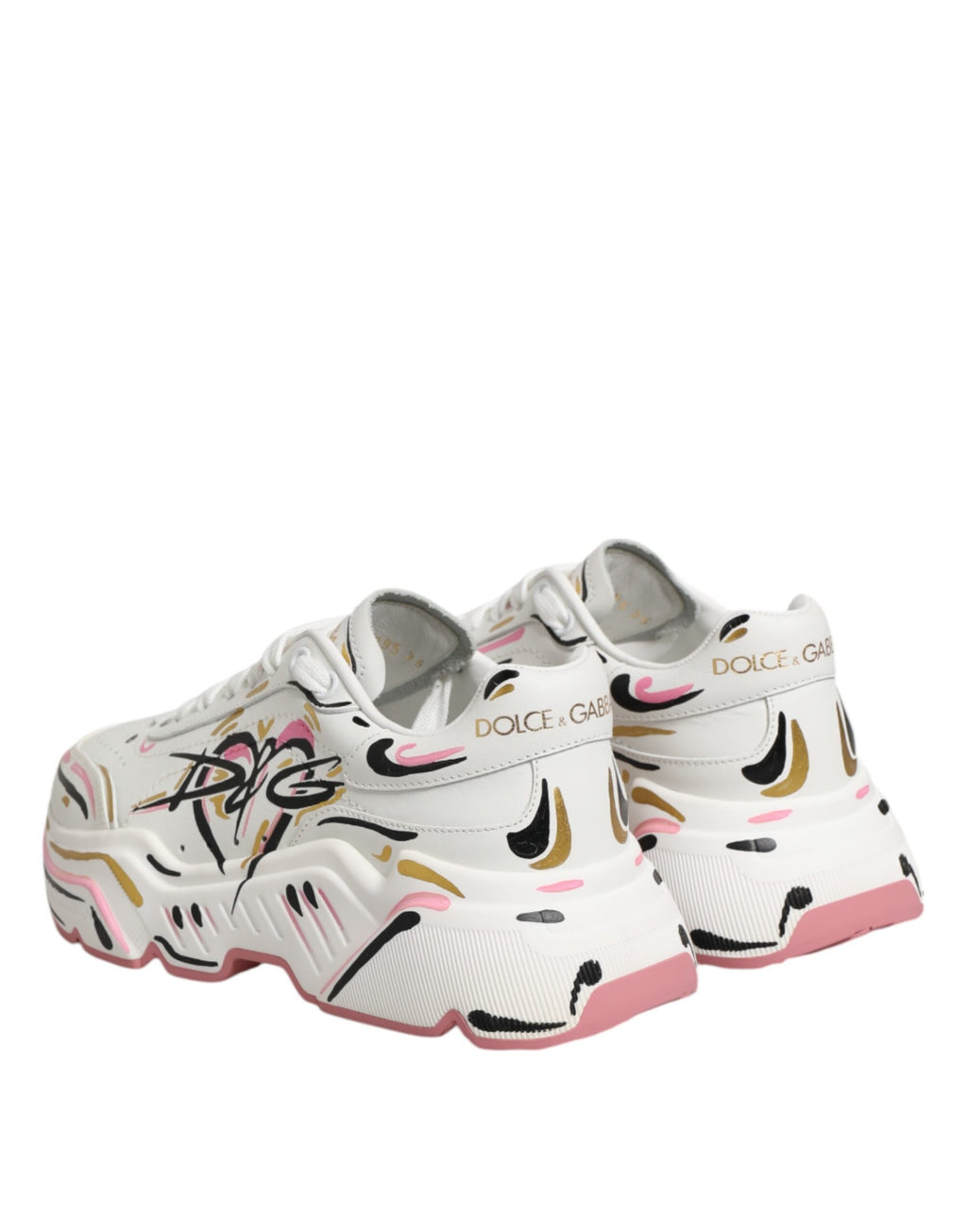 Dolce & Gabbana Multicolor Hand Painted DAYMASTER Sneaker Shoes Dolce & Gabbana