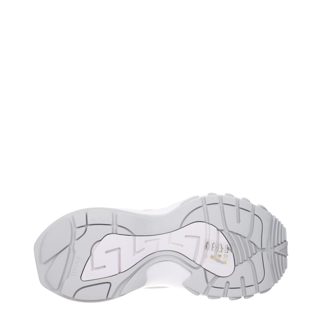 Versace White Fabric Chunky Sneakers Versace