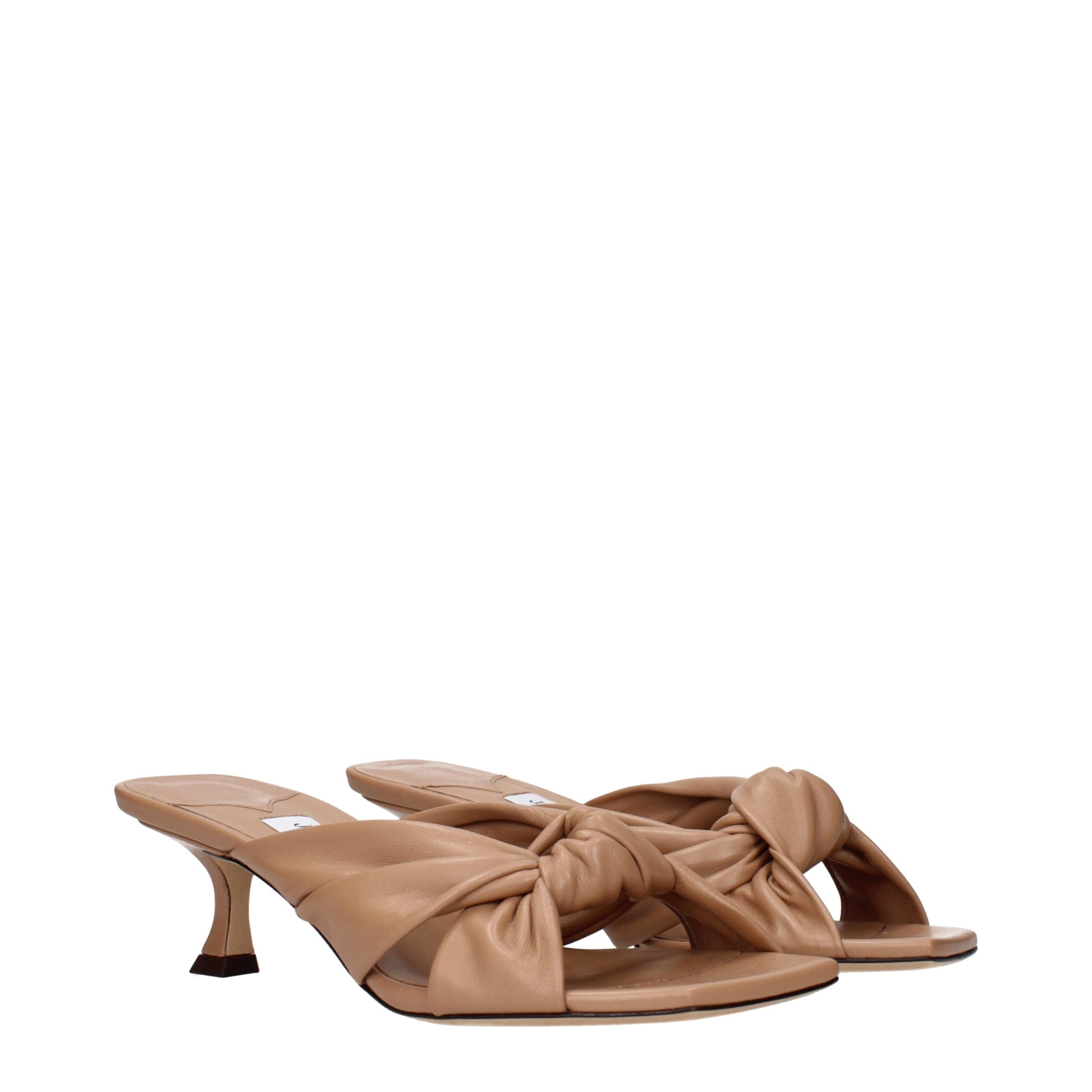 Jimmy Choo Beige Leather Sandals Jimmy Choo
