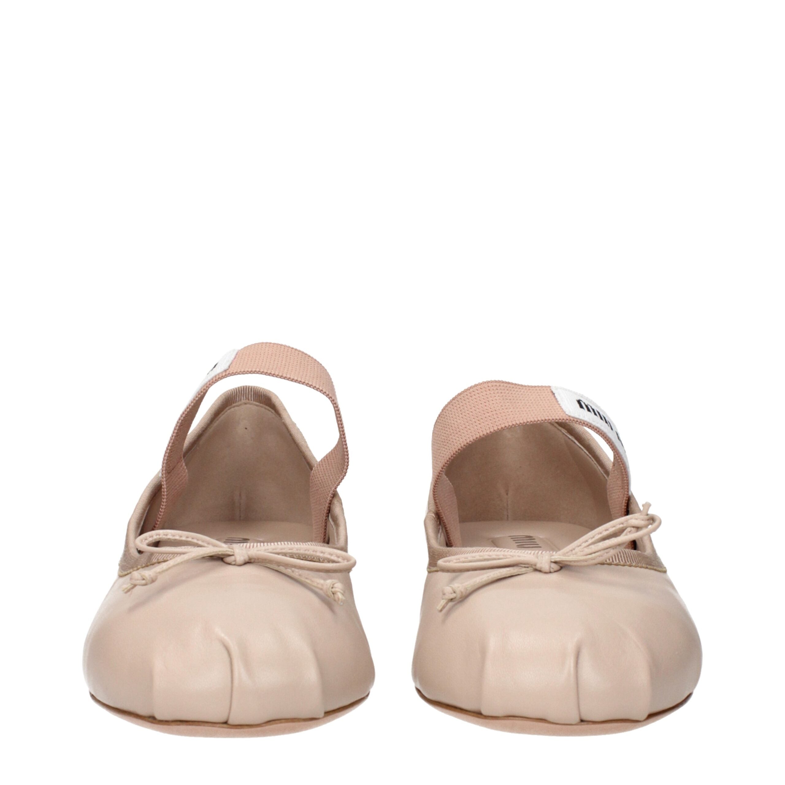Miu Miu Pink Leather Ballet Flats Miu Miu