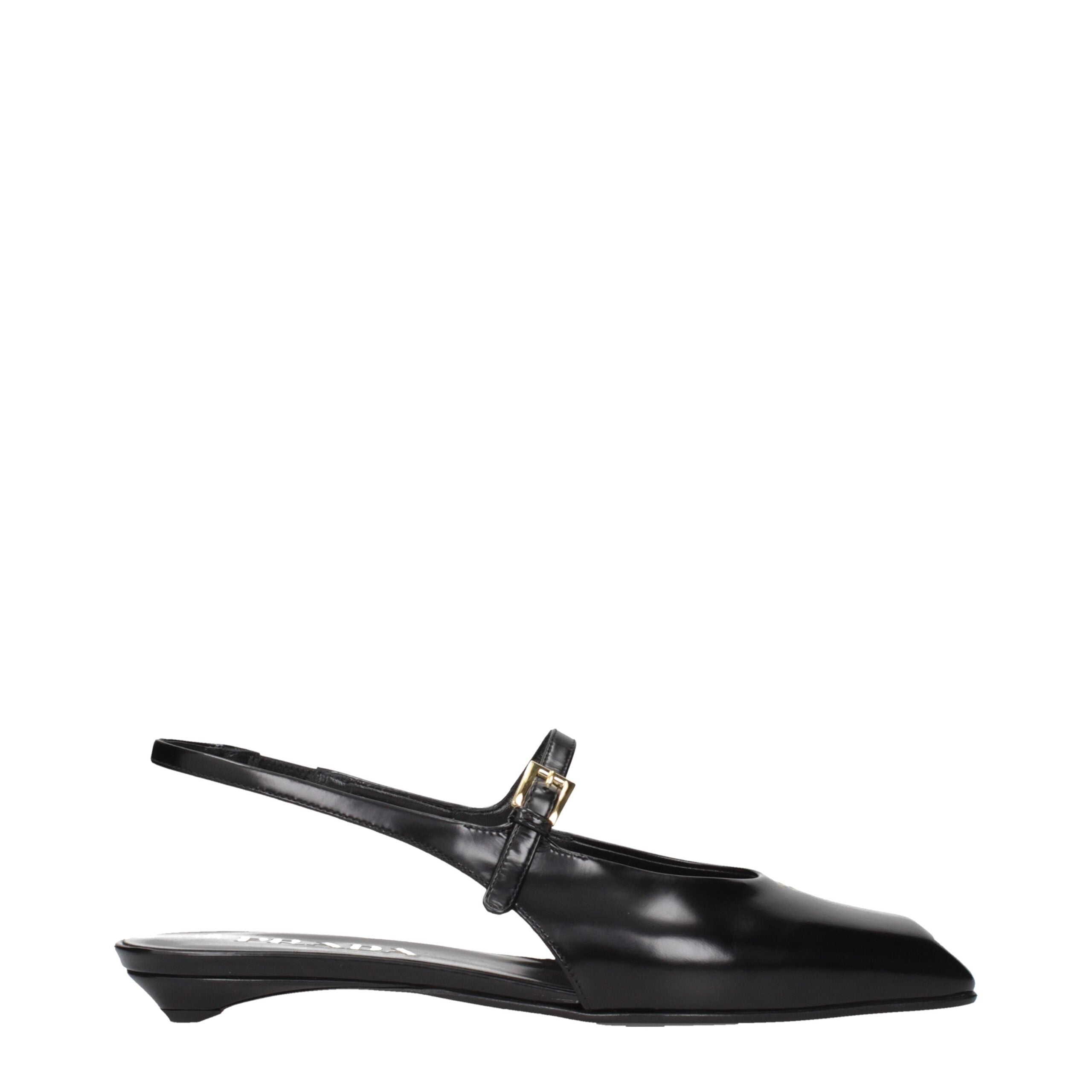 Prada Black Leather Sandals Prada